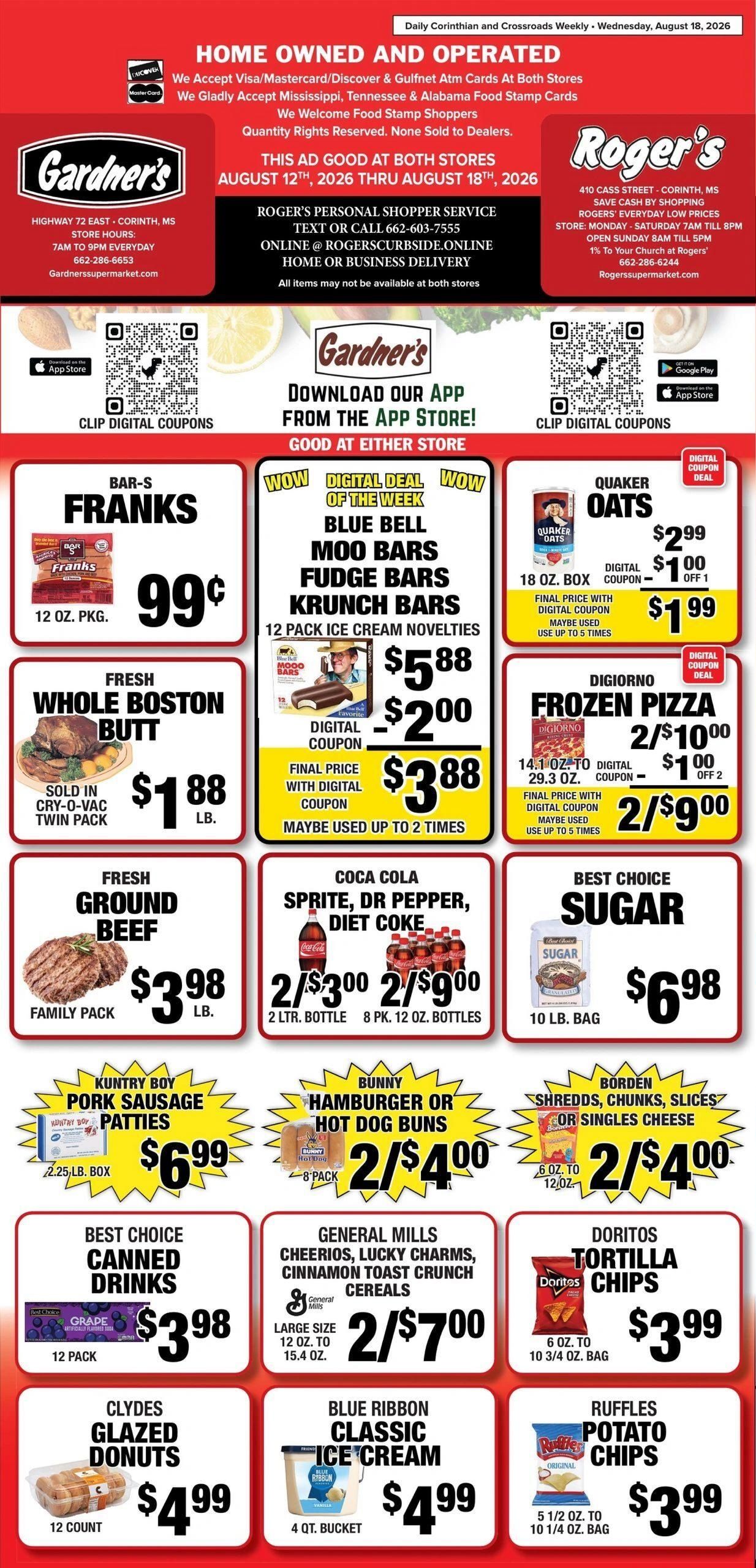 Roger's Supermarket Weekly Ad August 12 - 18, 2026