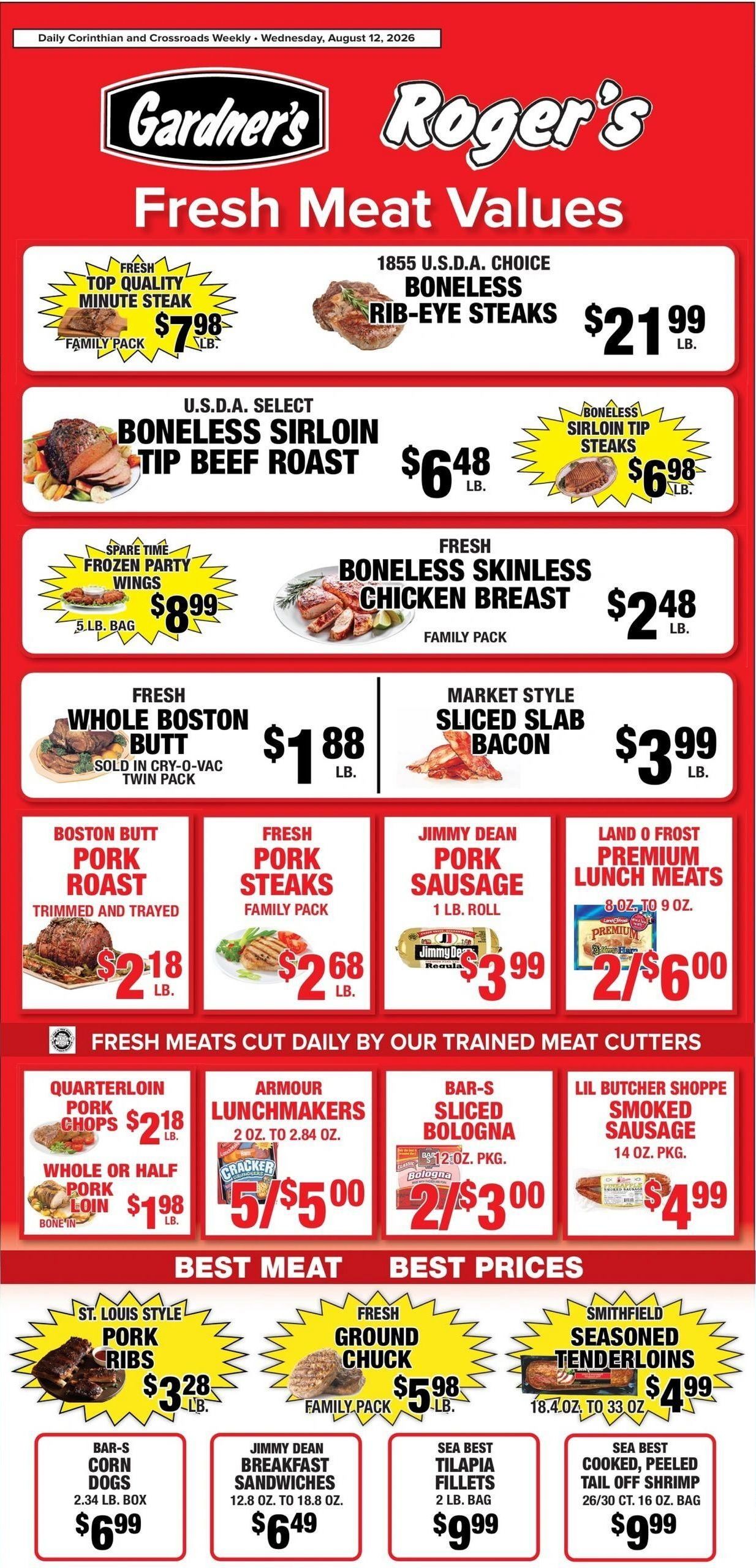 Roger's Supermarket Weekly Ad August 12 - 18, 2026