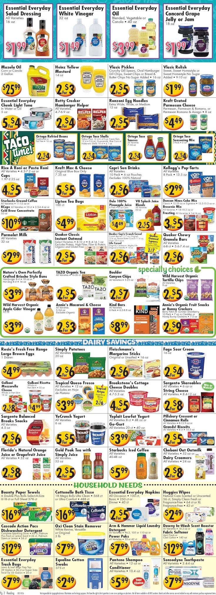 Ideal Food Basket (733 Lancaster Ave, Reading, PA) Weekly Ad August 21 - 27, 2026