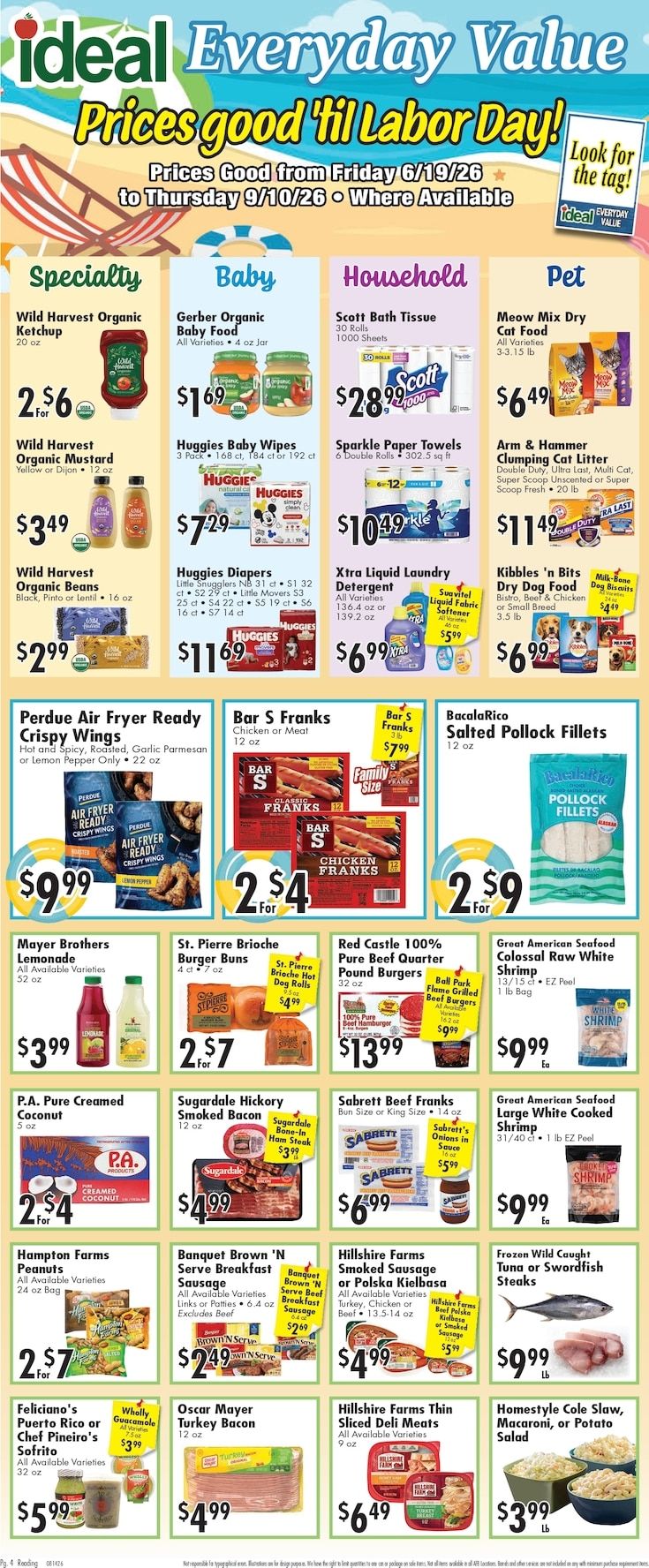 Ideal Food Basket (733 Lancaster Ave, Reading, PA) Weekly Ad August 21 - 27, 2026