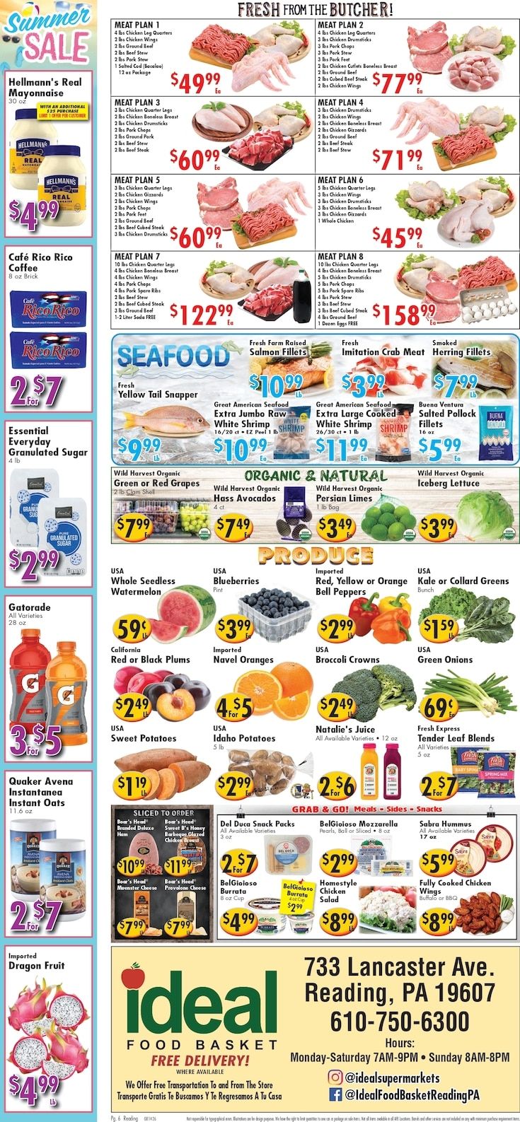 Ideal Food Basket (733 Lancaster Ave, Reading, PA) Weekly Ad August 21 - 27, 2026