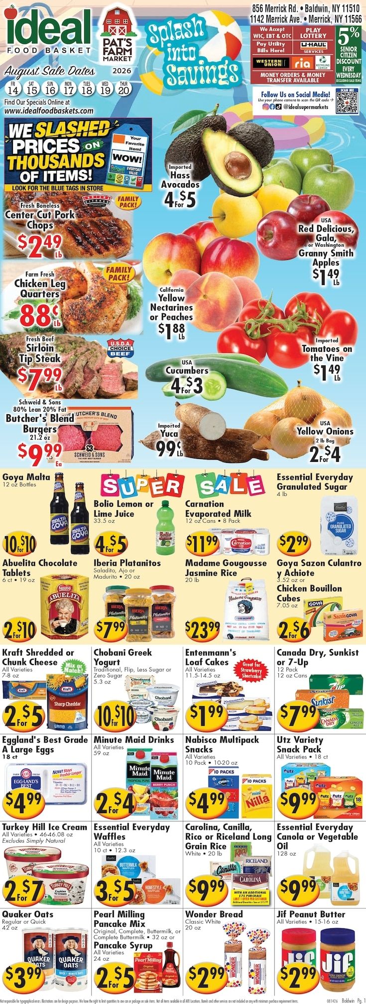 Ideal Food Basket (Baldwin, NY) Weekly Ad August 14 - 20, 2026