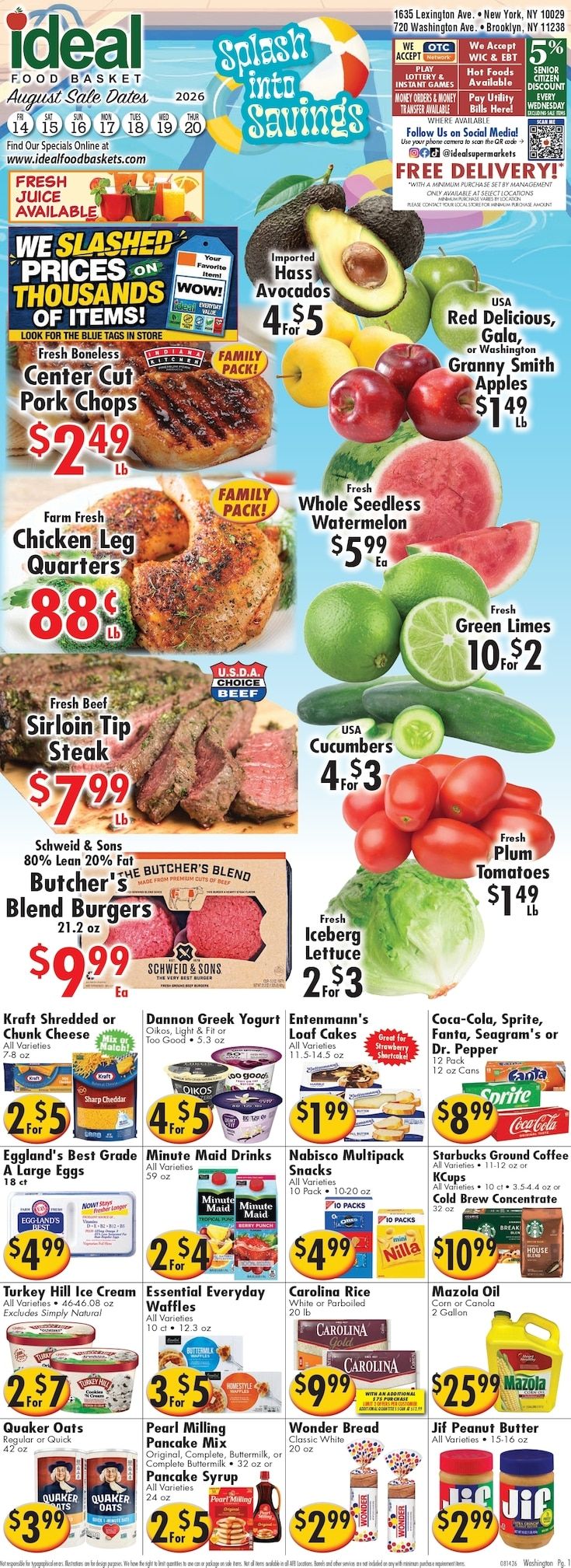 Ideal Food Basket (Brooklyn and New York, NY) Weekly Ad August 14 - 20, 2026