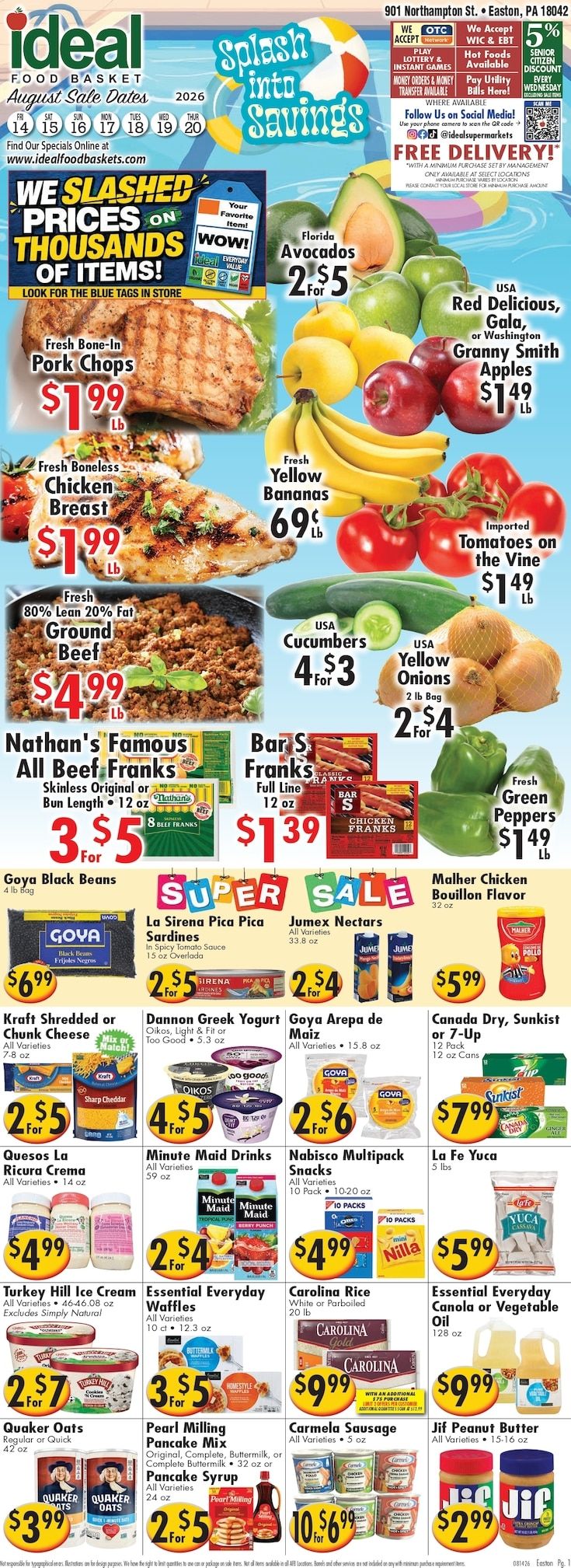 Ideal Food Basket (Easton, PA) Weekly Ad August 14 - 20, 2026