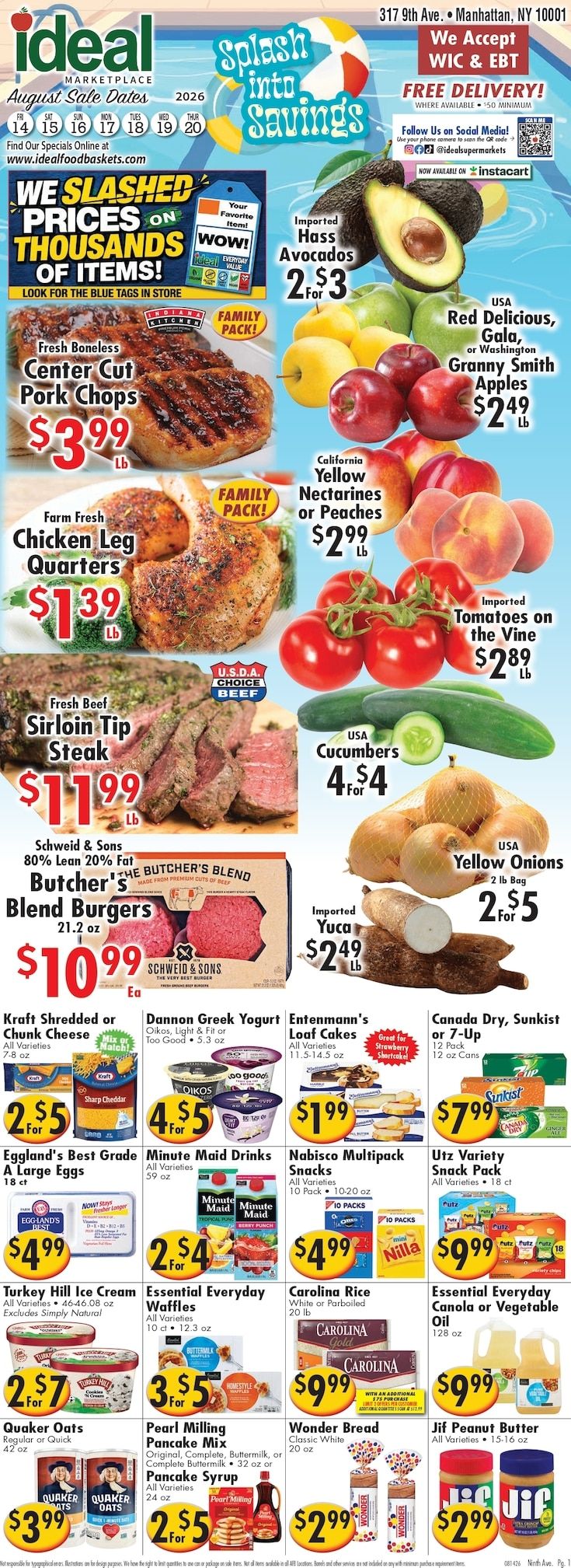Ideal Food Basket (New York, NY) Weekly Ad August 14 - 20, 2026