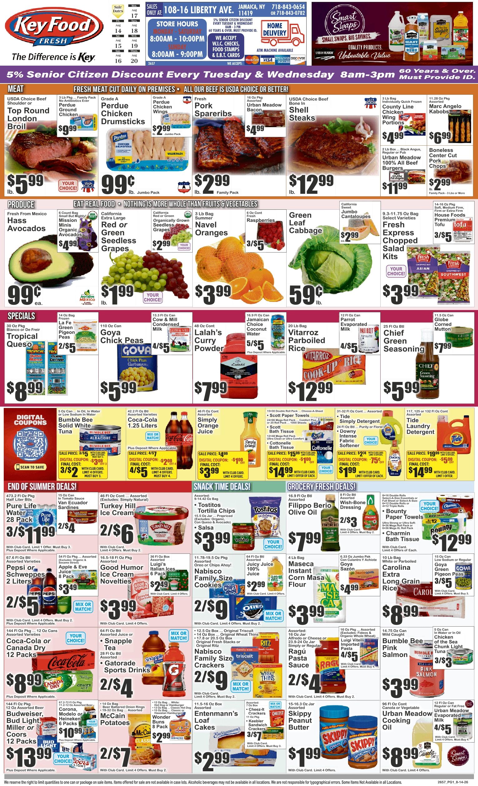 Key Food (108-16 Liberty Avenue, Jamaica, NY) Weekly Ad August 14 - 20, 2026