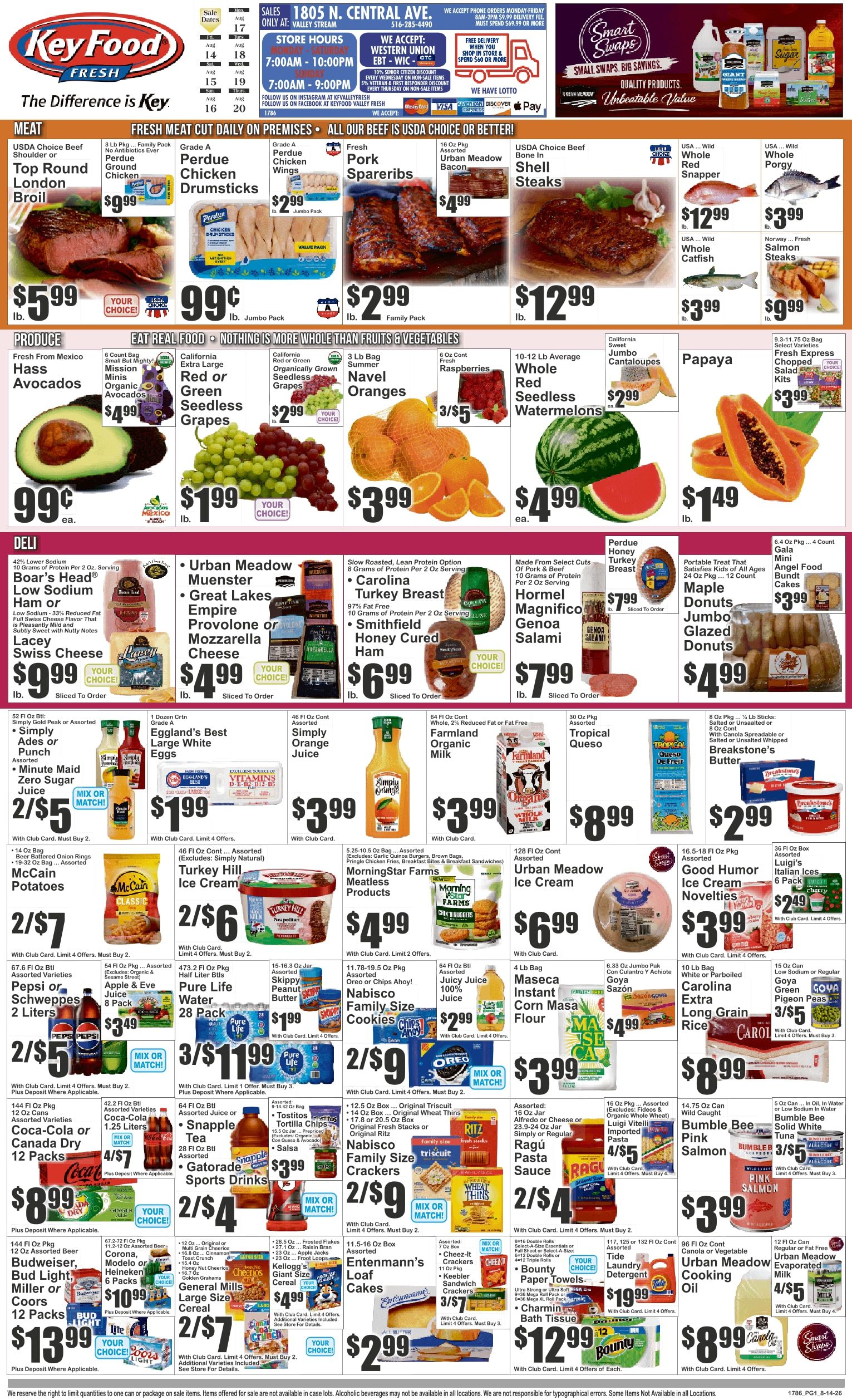 Key Food (1805 N Central Ave, Valley Stream, NY) Weekly Ad August 14 - 20, 2026