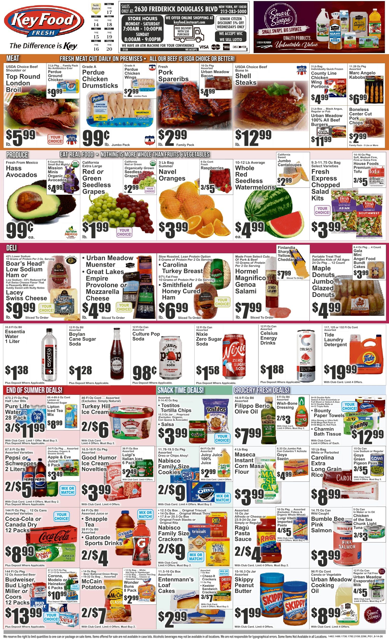 Key Food (2630 Frederick Douglass Blvd., New York, NY) Weekly Ad August 14 - 20, 2026