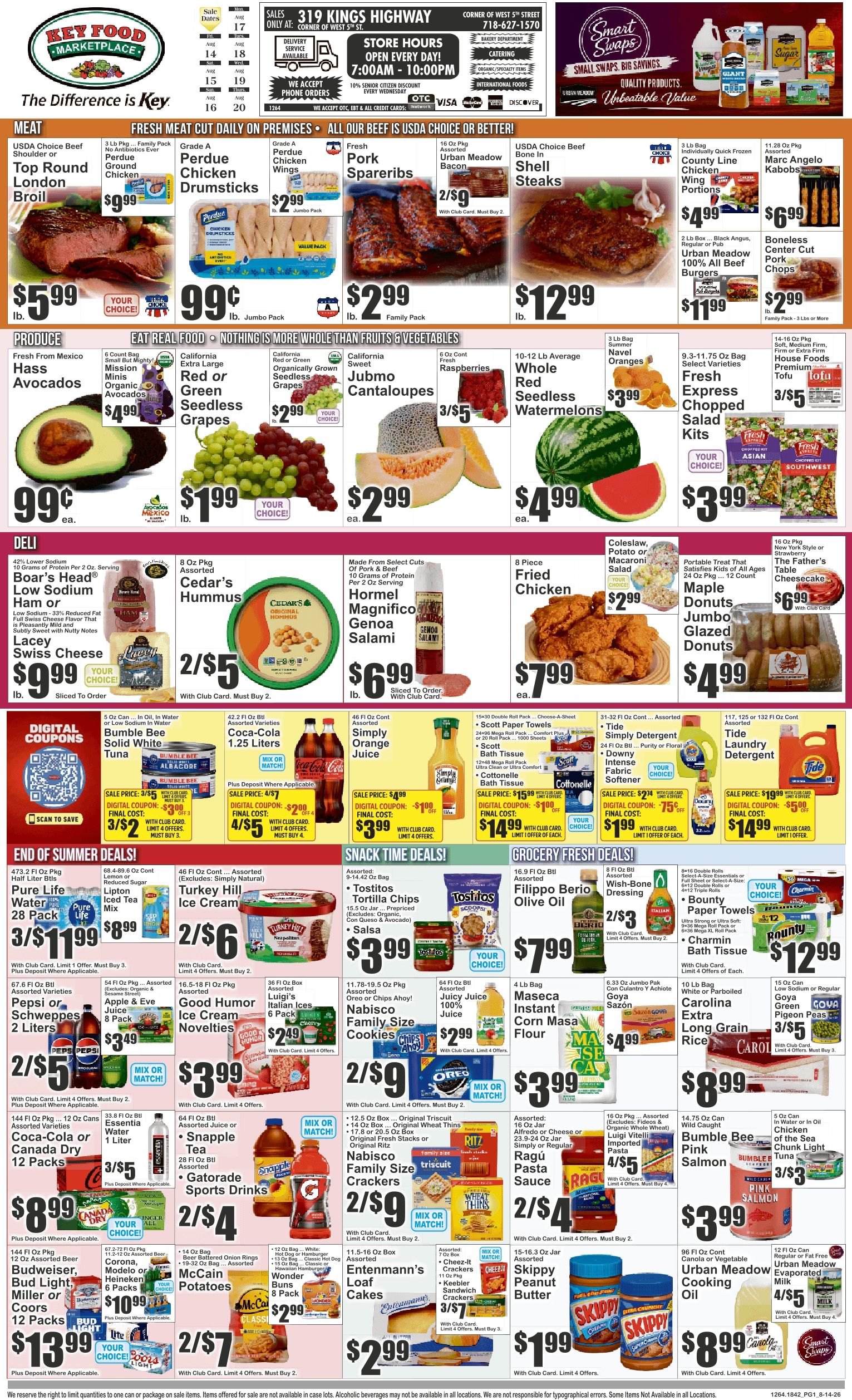 Key Food (319 Kings Highway, Brooklyn, NY) Weekly Ad August 14 - 20, 2026
