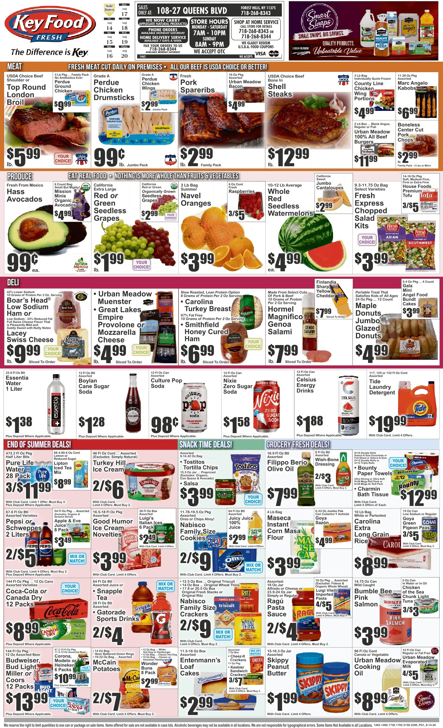 Key Food (108-27 Queens Blvd, Forest Hills, NY) Weekly Ad August 14 - 20, 2026