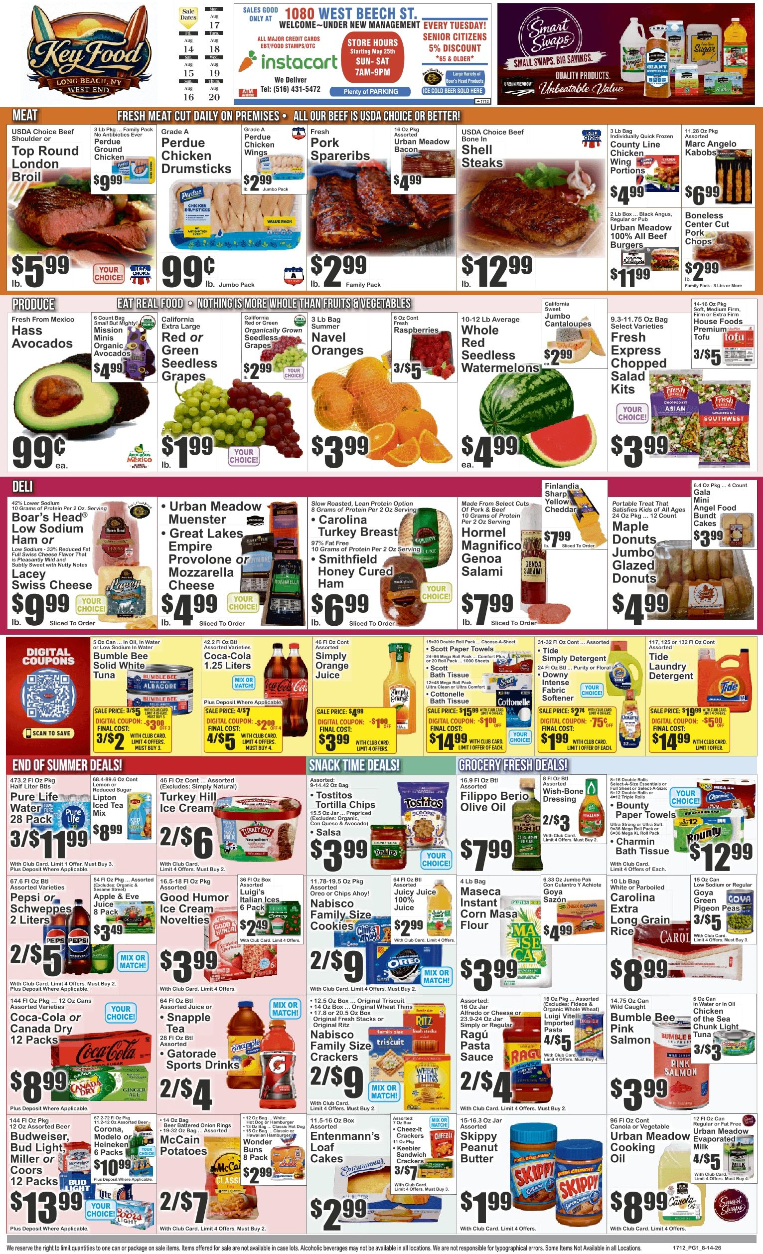 Key Food (1080 West Beech St., Long Beach, NY) Weekly Ad August 14 - 20, 2026