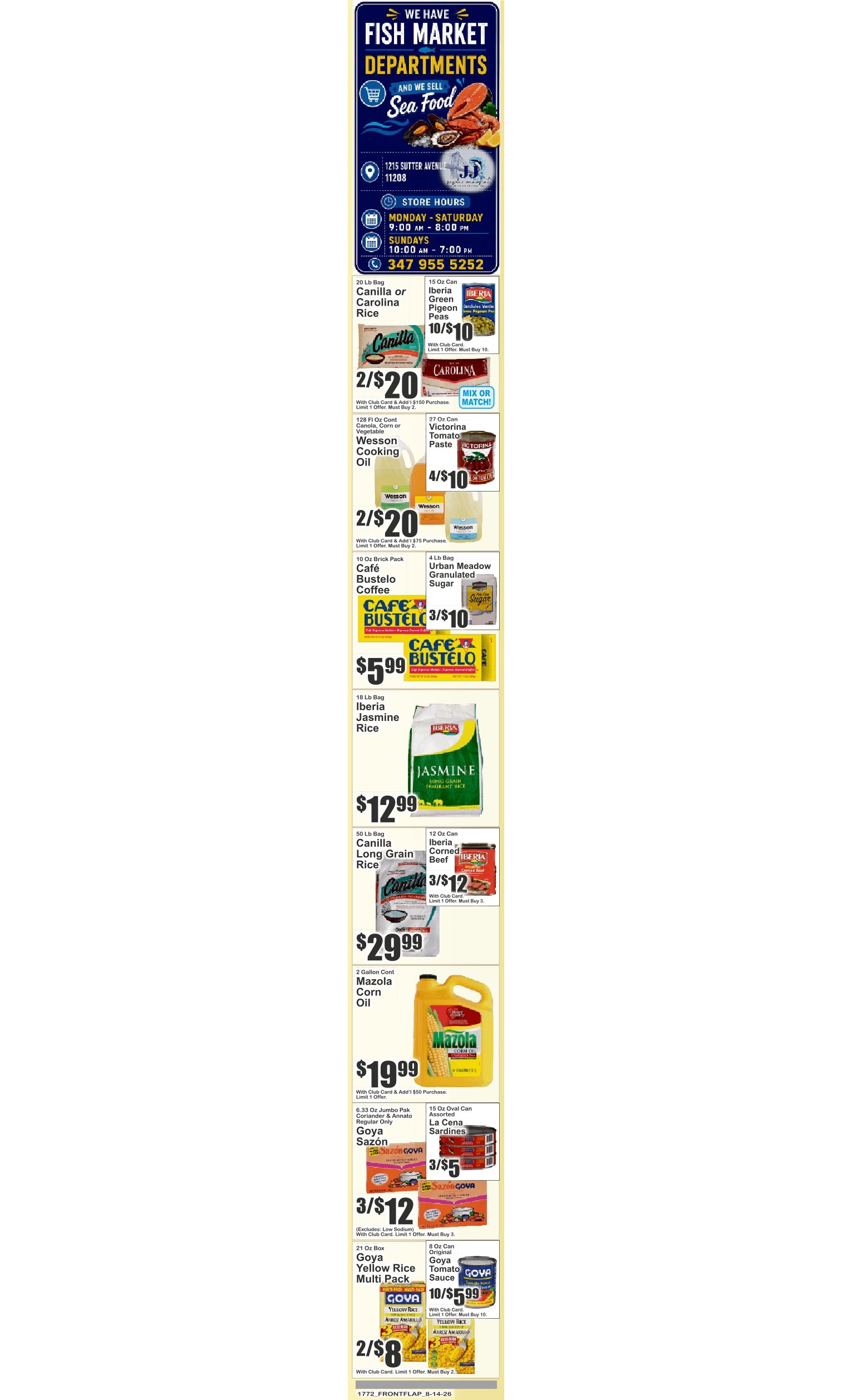 Key Food (1215 Sutter Ave., Brooklyn, NY) Weekly Ad August 14 - 20, 2026