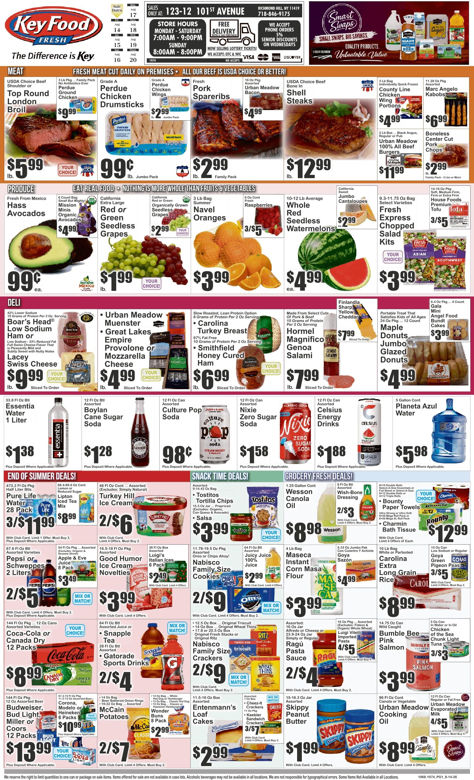 Key Food (123-12 101 Avenue, Richmond Hill, NY) Weekly Ad August 14 - 20, 2026