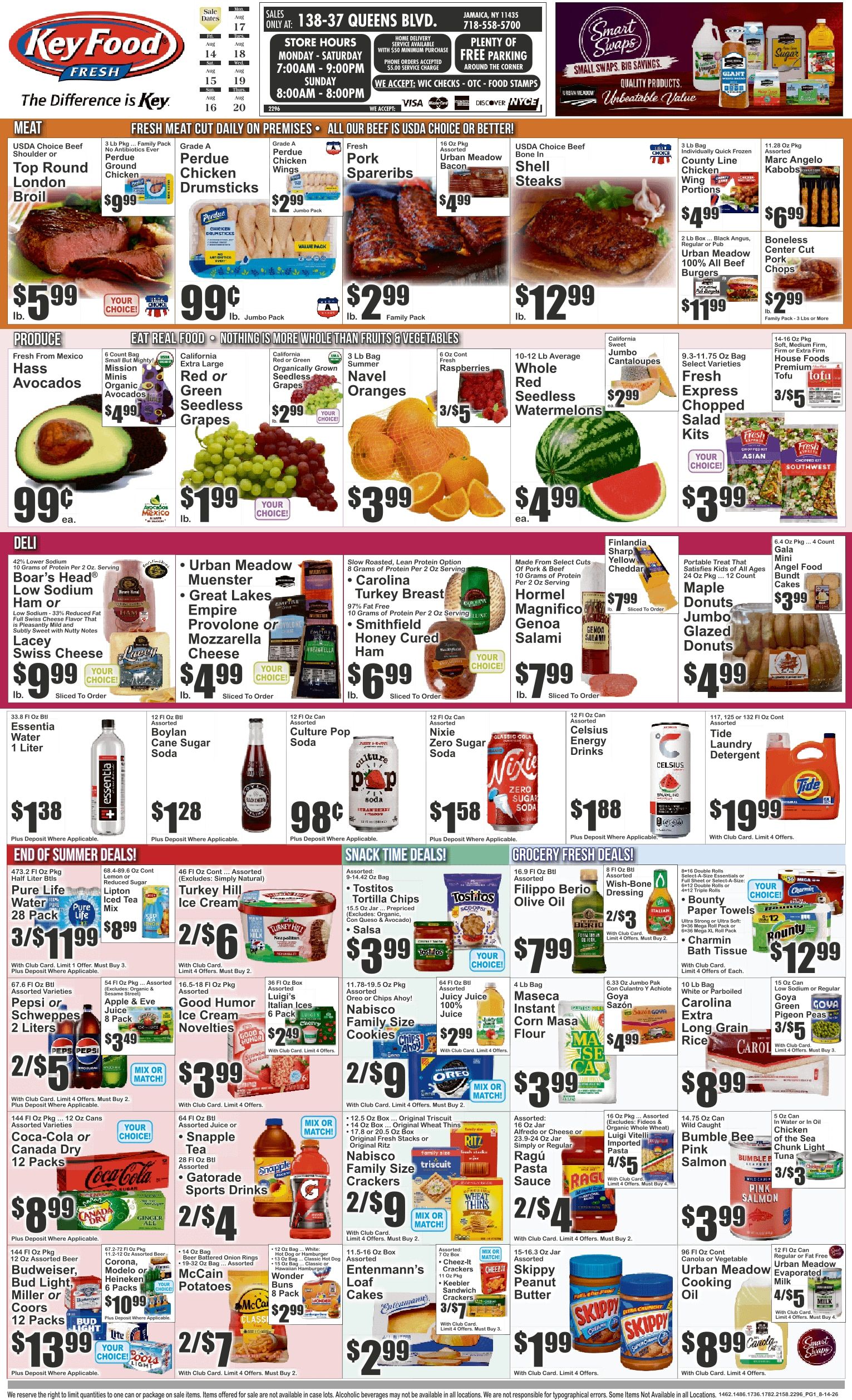 Key Food (138-37 Queens Blvd, Jamaica, NY) Weekly Ad August 14 - 20, 2026