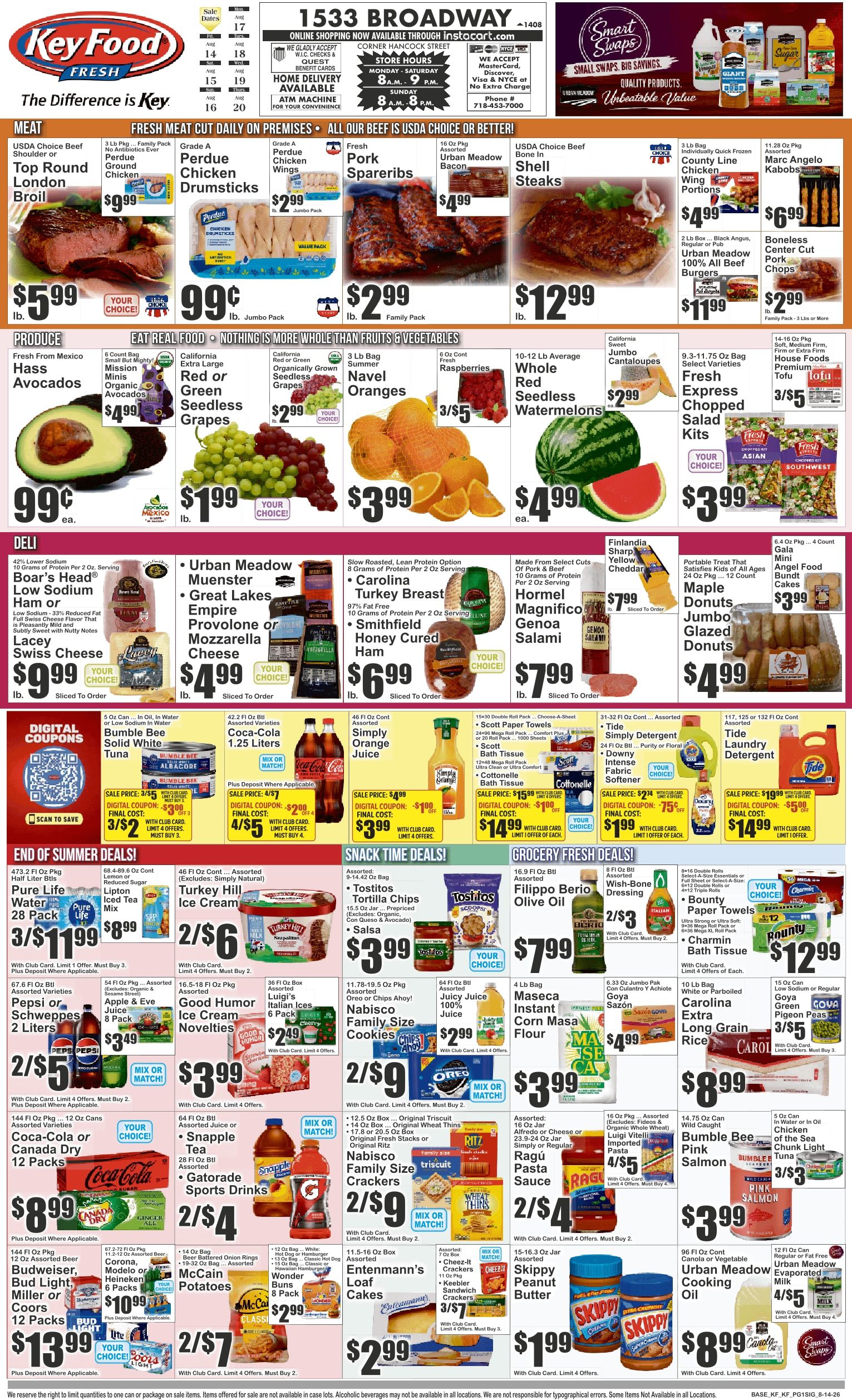 Key Food (1533 Broadway, Brooklyn, NY) Weekly Ad August 14 - 20, 2026