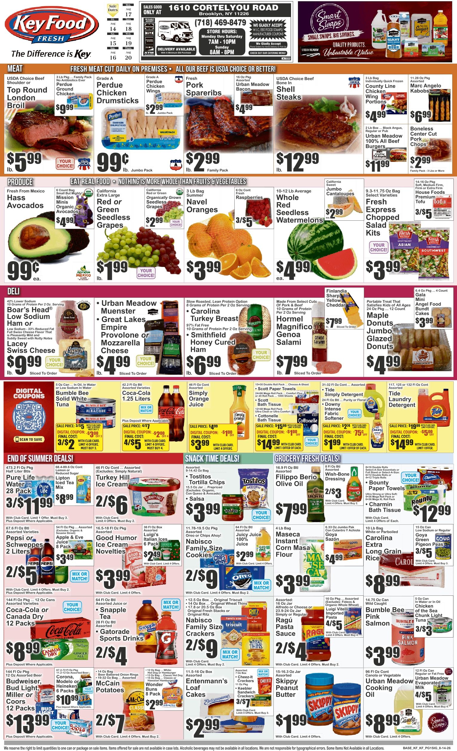 Key Food (1610 Cortelyou Road, Brooklyn, NY) Weekly Ad August 14 - 20, 2026