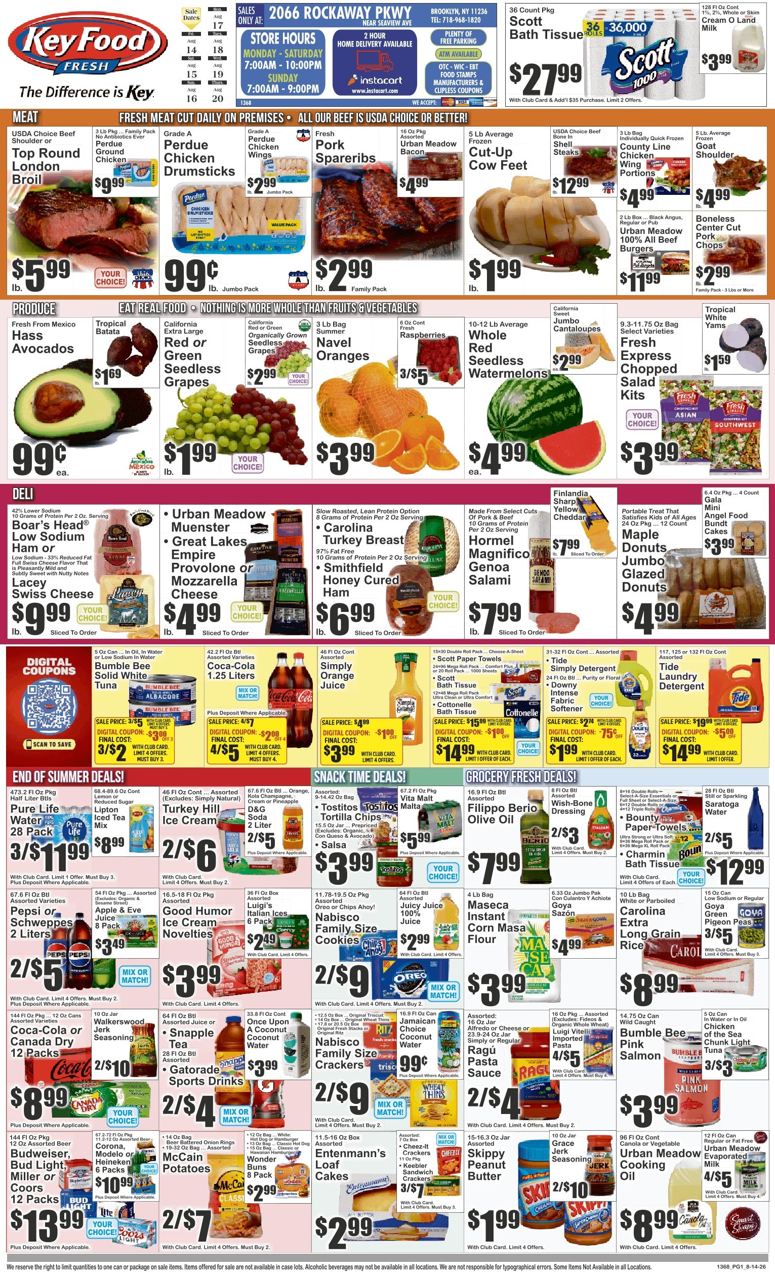 Key Food (2066 Rockaway Pkwy, Brooklyn, NY) Weekly Ad August 14 - 20, 2026
