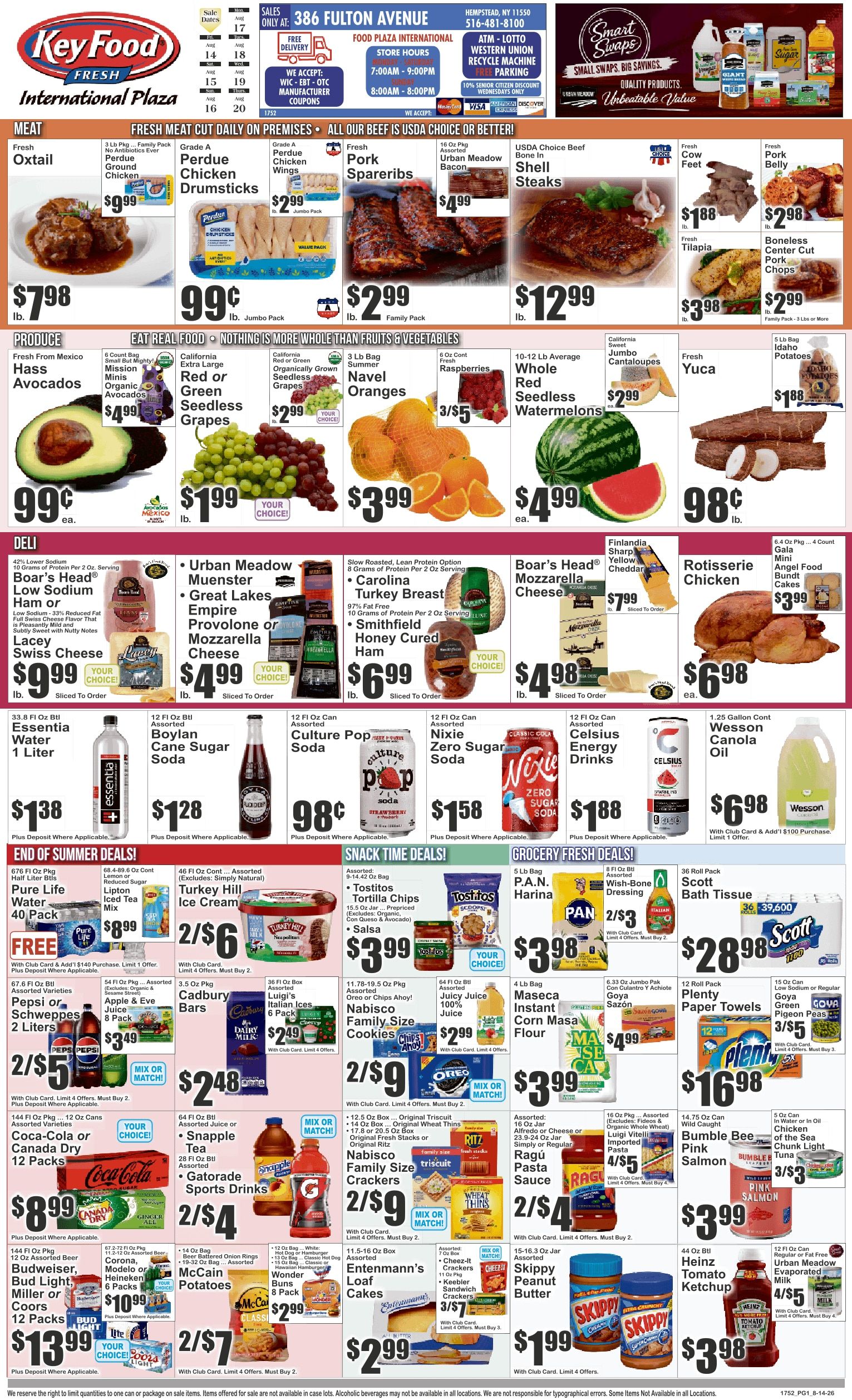 Key Food (386 Fulton Ave., Hempstead, NY) Weekly Ad August 14 - 20, 2026