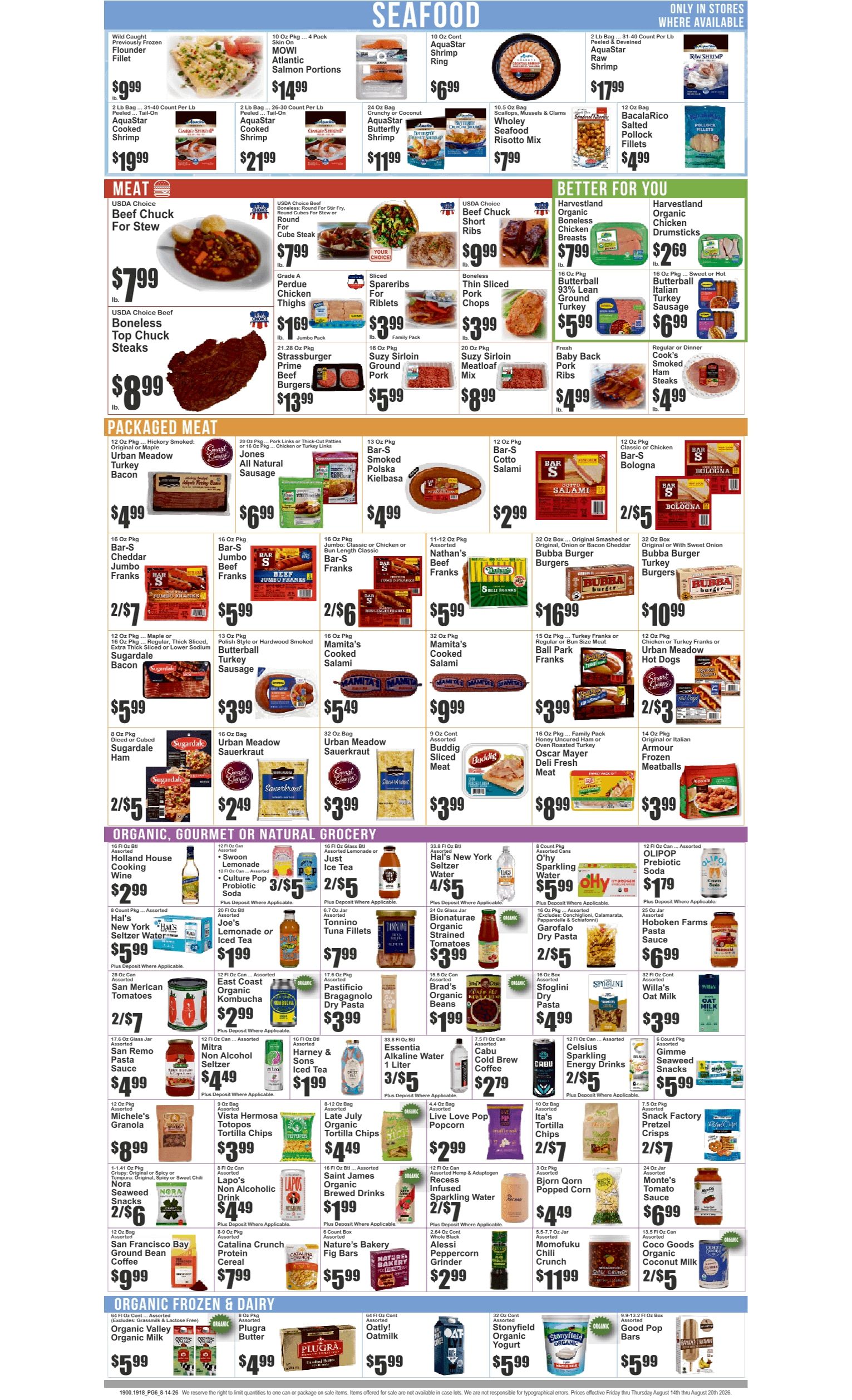Key Food (492 Myrtle Ae., Brooklyn, NY) Weekly Ad August 14 - 20, 2026