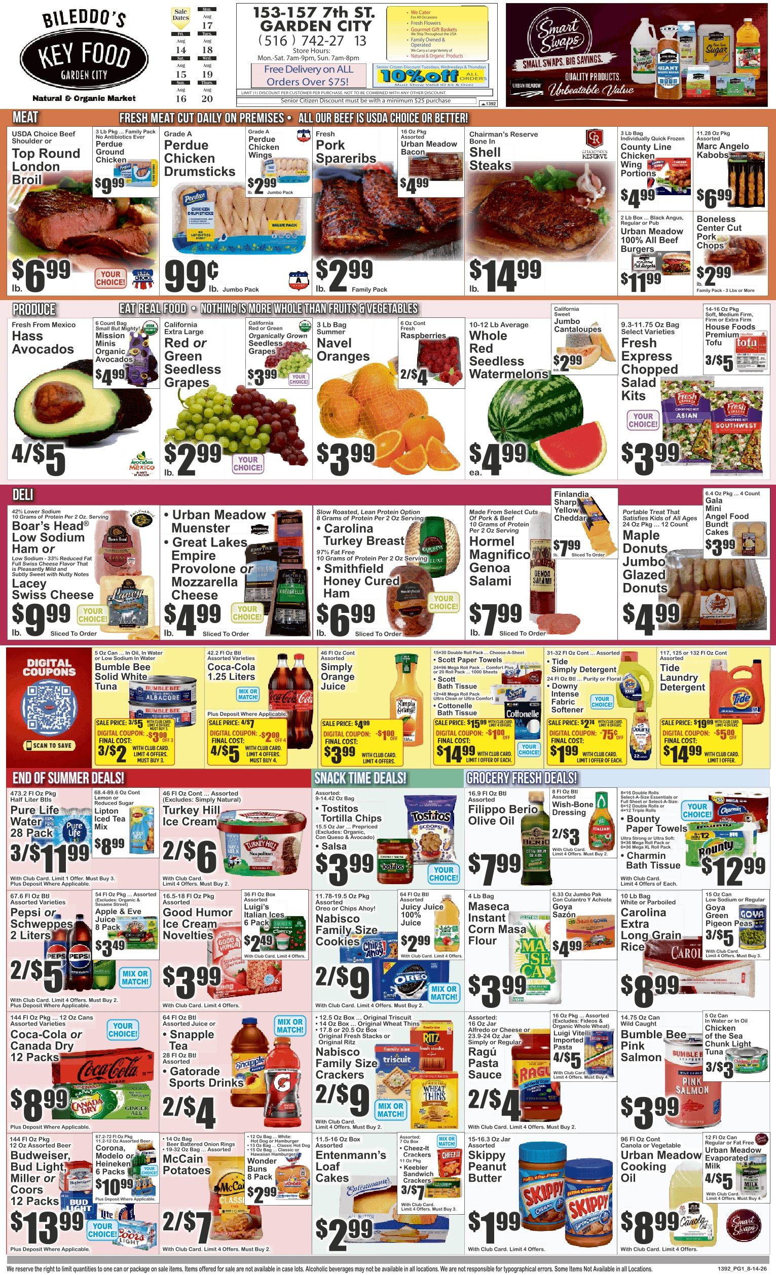 Key Food (Garden City, NY) Weekly Ad August 14 - 20, 2026