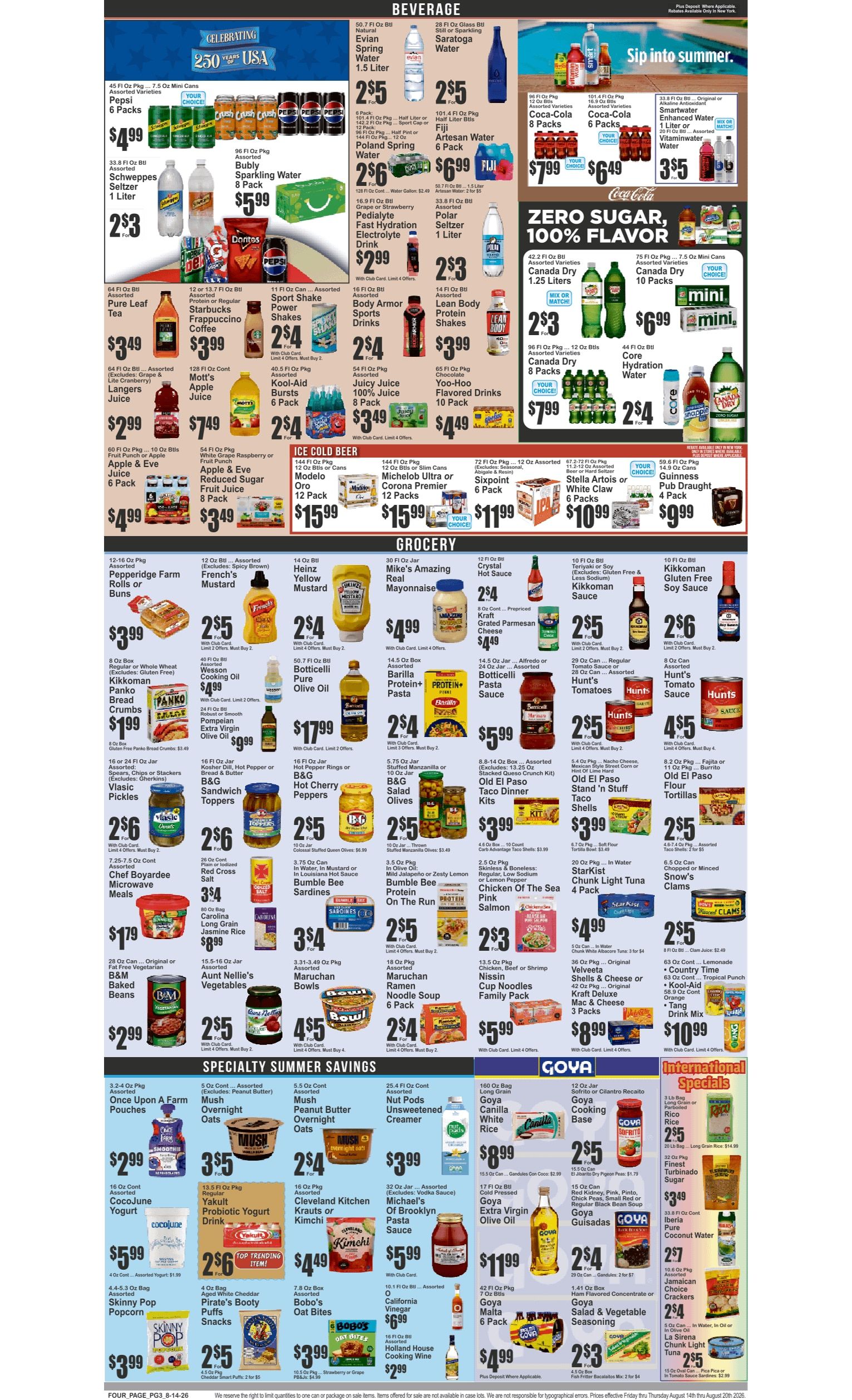 Key Food (Garden City, NY) Weekly Ad August 14 - 20, 2026