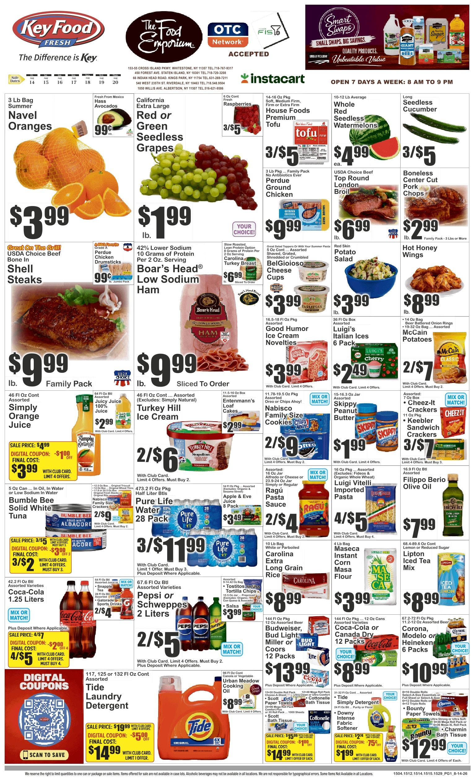 Key Food (New York) Weekly Ad August 14 - 20, 2026