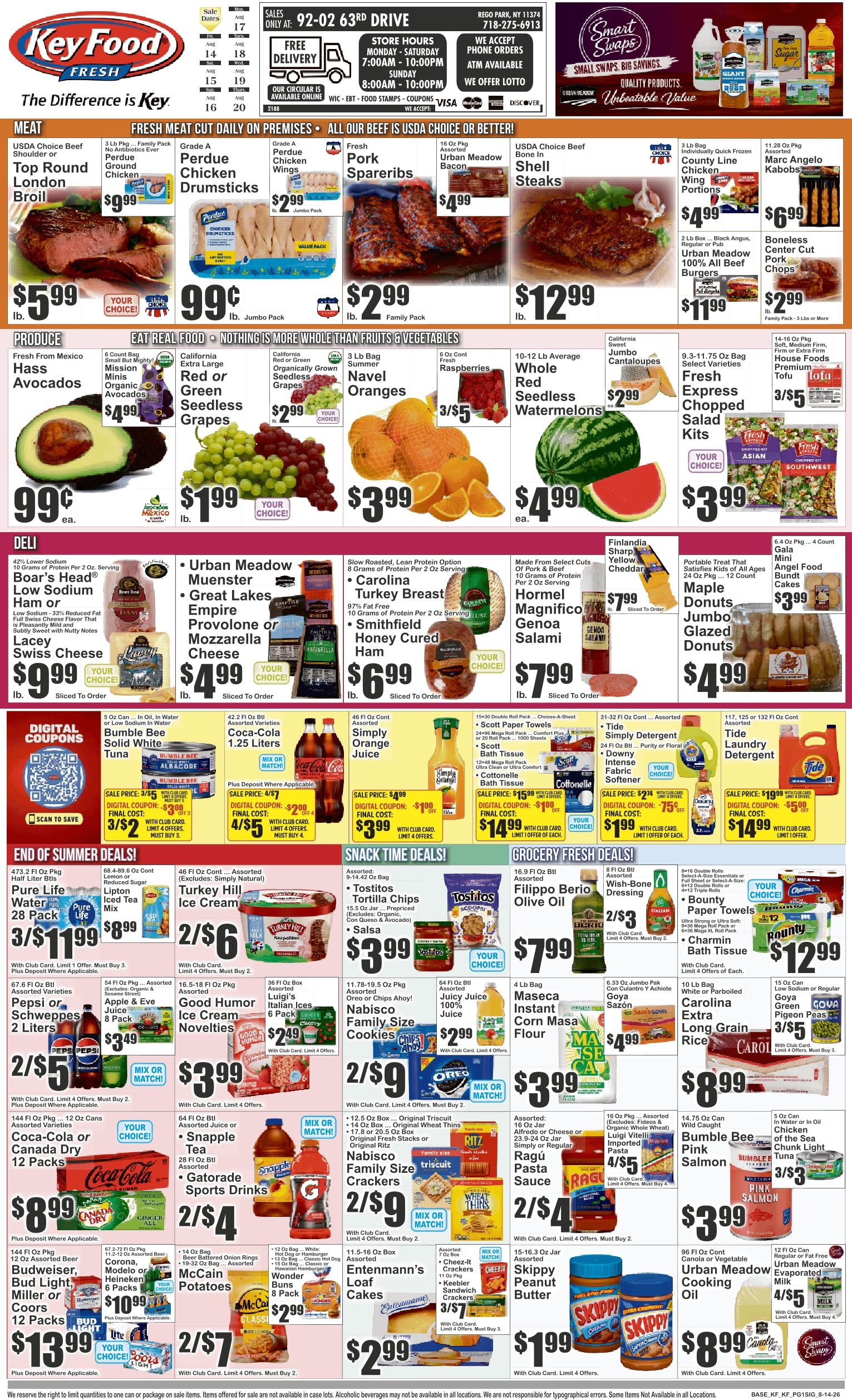 Key Food (Rego Park, NY) Weekly Ad August 14 - 20, 2026