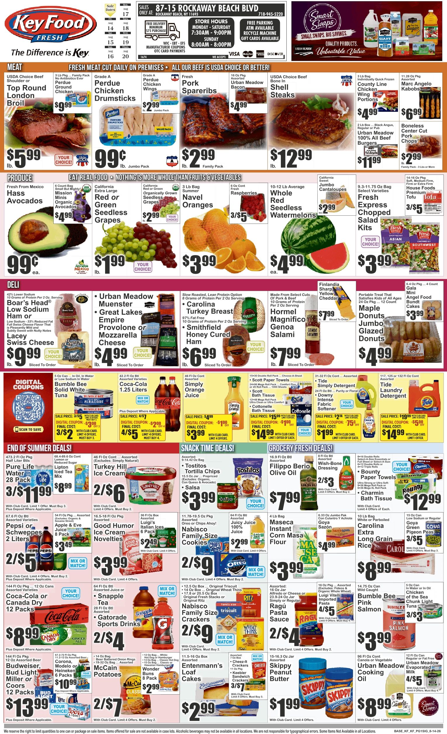 Key Food (Rockaway Beach, NY) Weekly Ad August 14 - 20, 2026