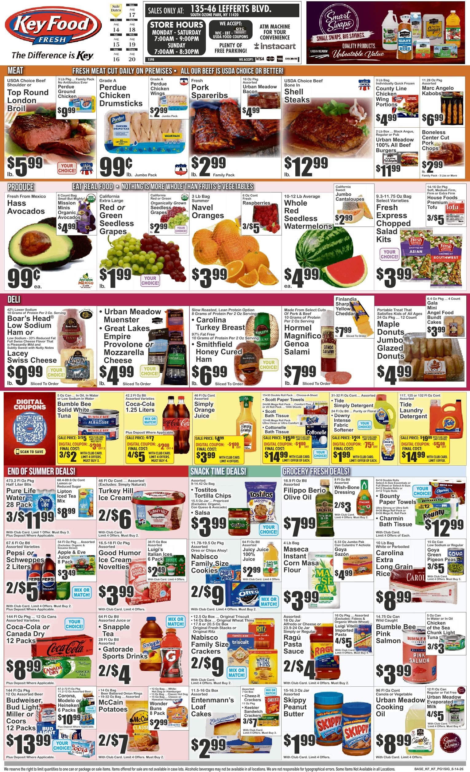 Key Food (South Ozone Park, NY) Weekly Ad August 14 - 20, 2026