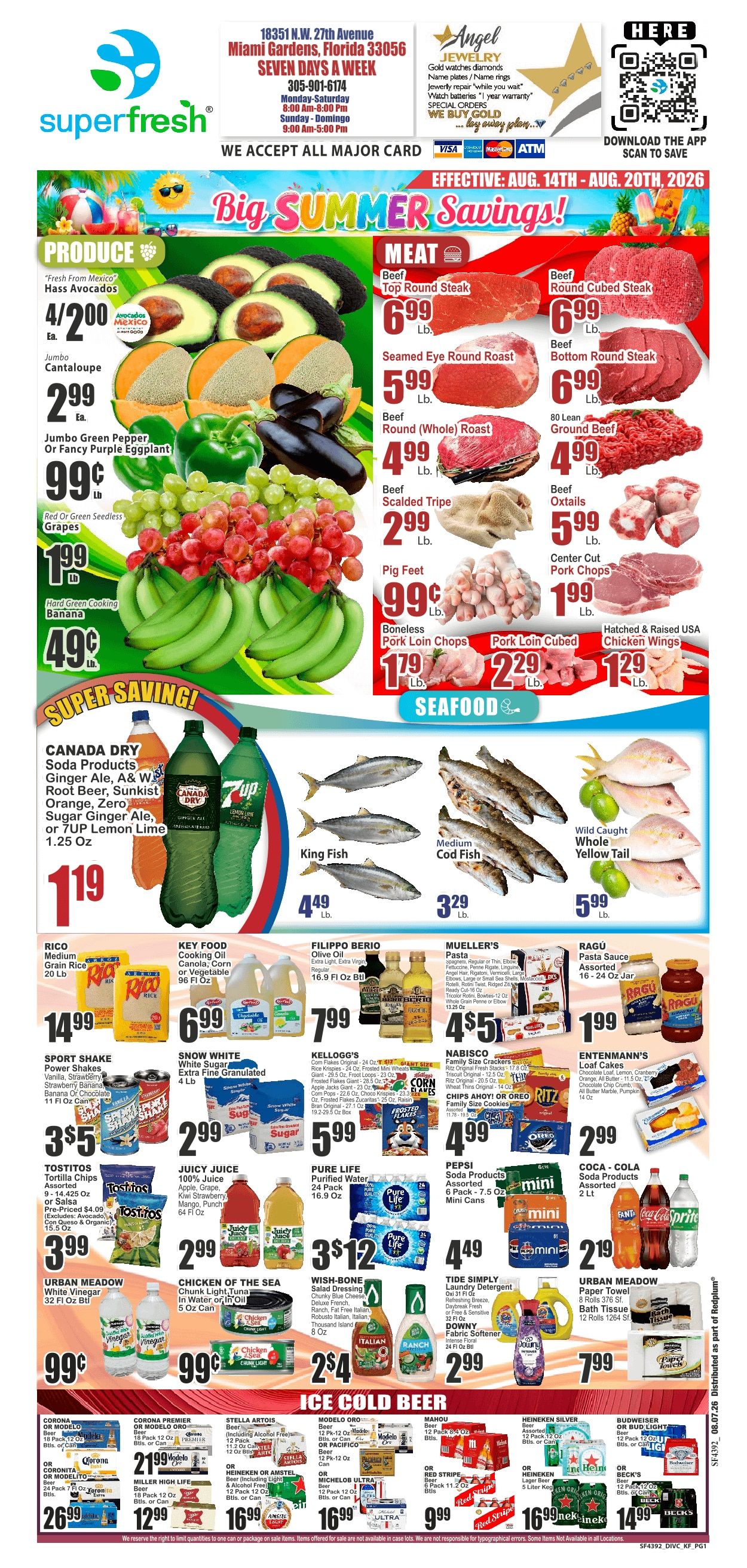 SuperFresh Supermarkets (Miami Gardens, FL) SuperFresh Weekly Ad August 14 - 20, 2026