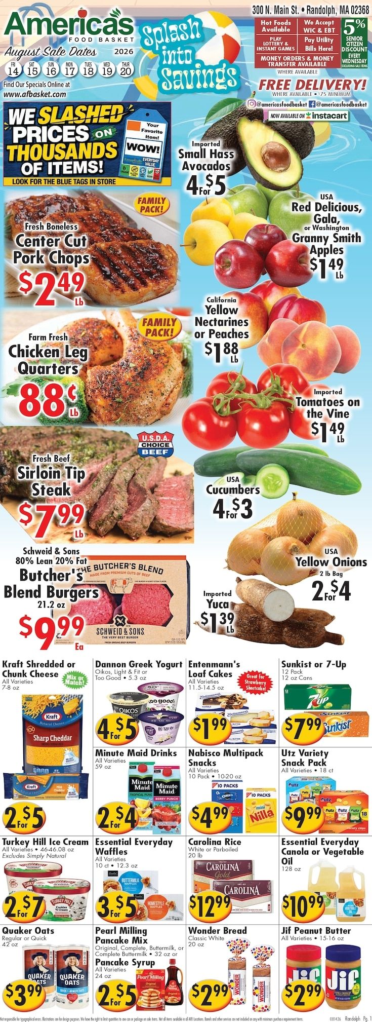 America's Food Basket (Randolph, MA) Weekly Ad August 14 - 20, 2026