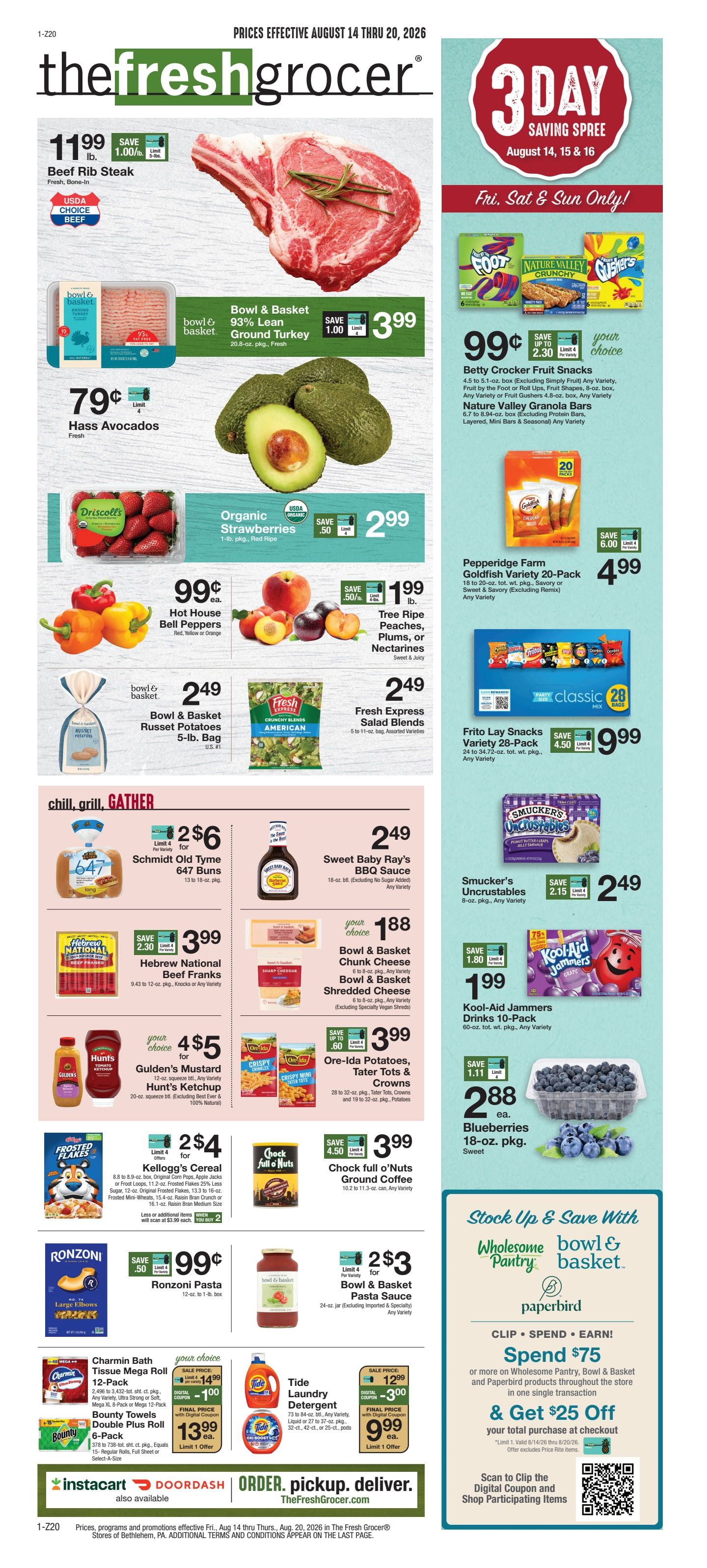 The Fresh Grocer (1880 Stefko Blvd, Bethlehem, PA) Weekly Ad August 14 - 20, 2026