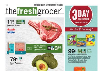 The Fresh Grocer (1880 Stefko Blvd, Bethlehem, PA) Weekly Ad August 14 - 20, 2026