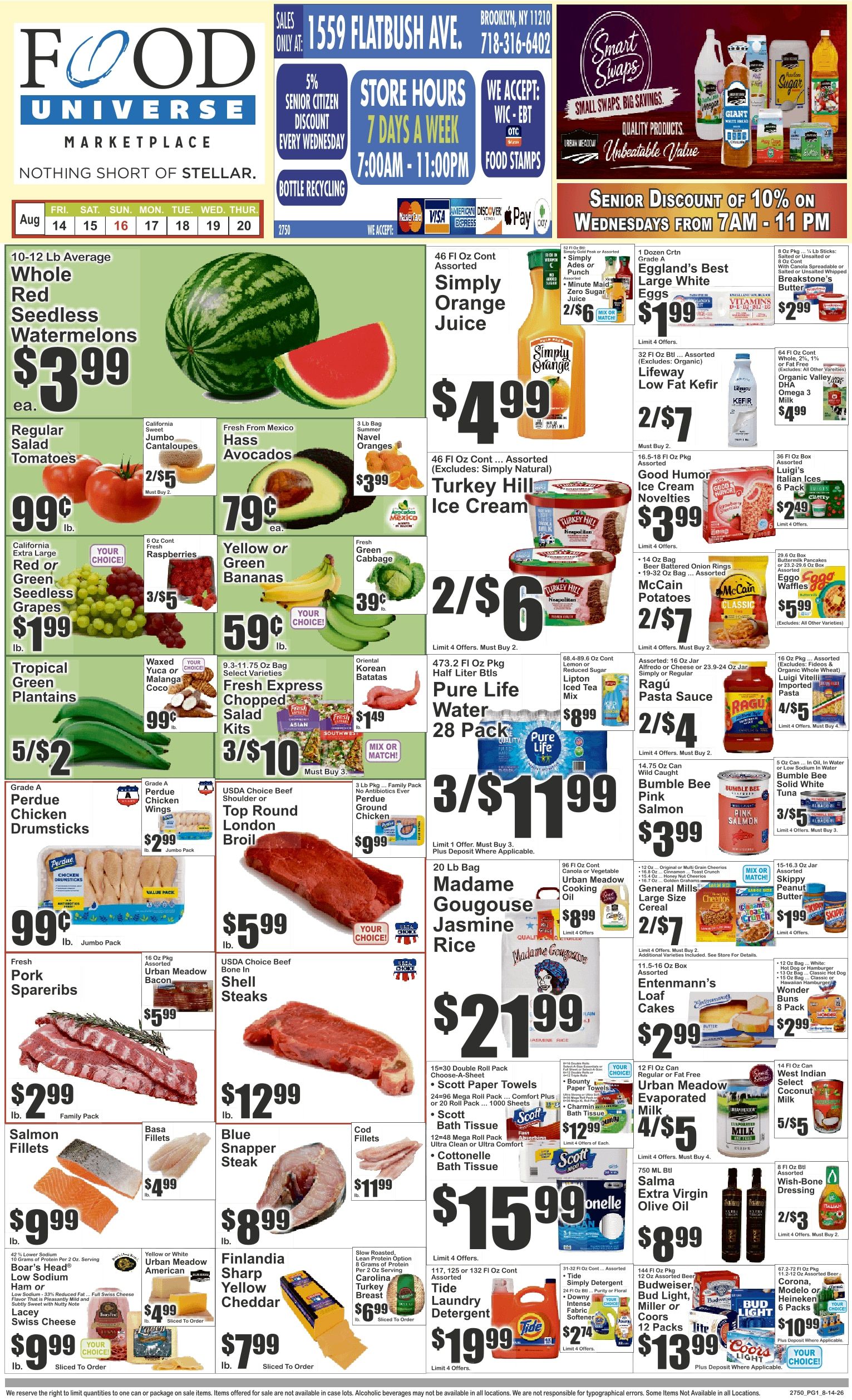 Food Universe (1559 Flatbush Avenue, Brooklyn, NY) Weekly Ad August 14 - 20, 2026