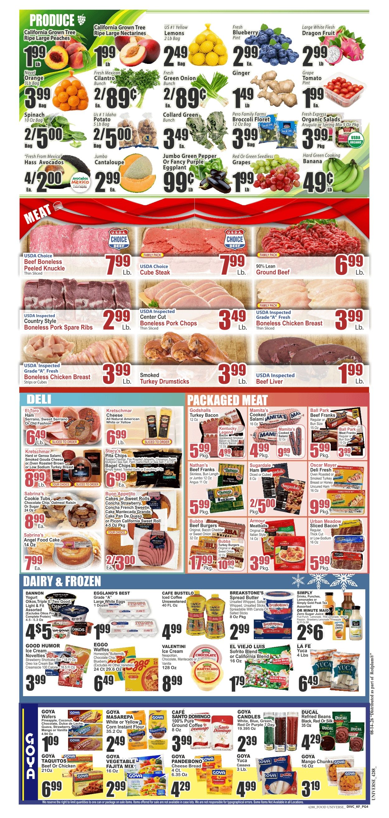 Food Universe (Lakeland, FL) Weekly Ad August 14 - 20, 2026