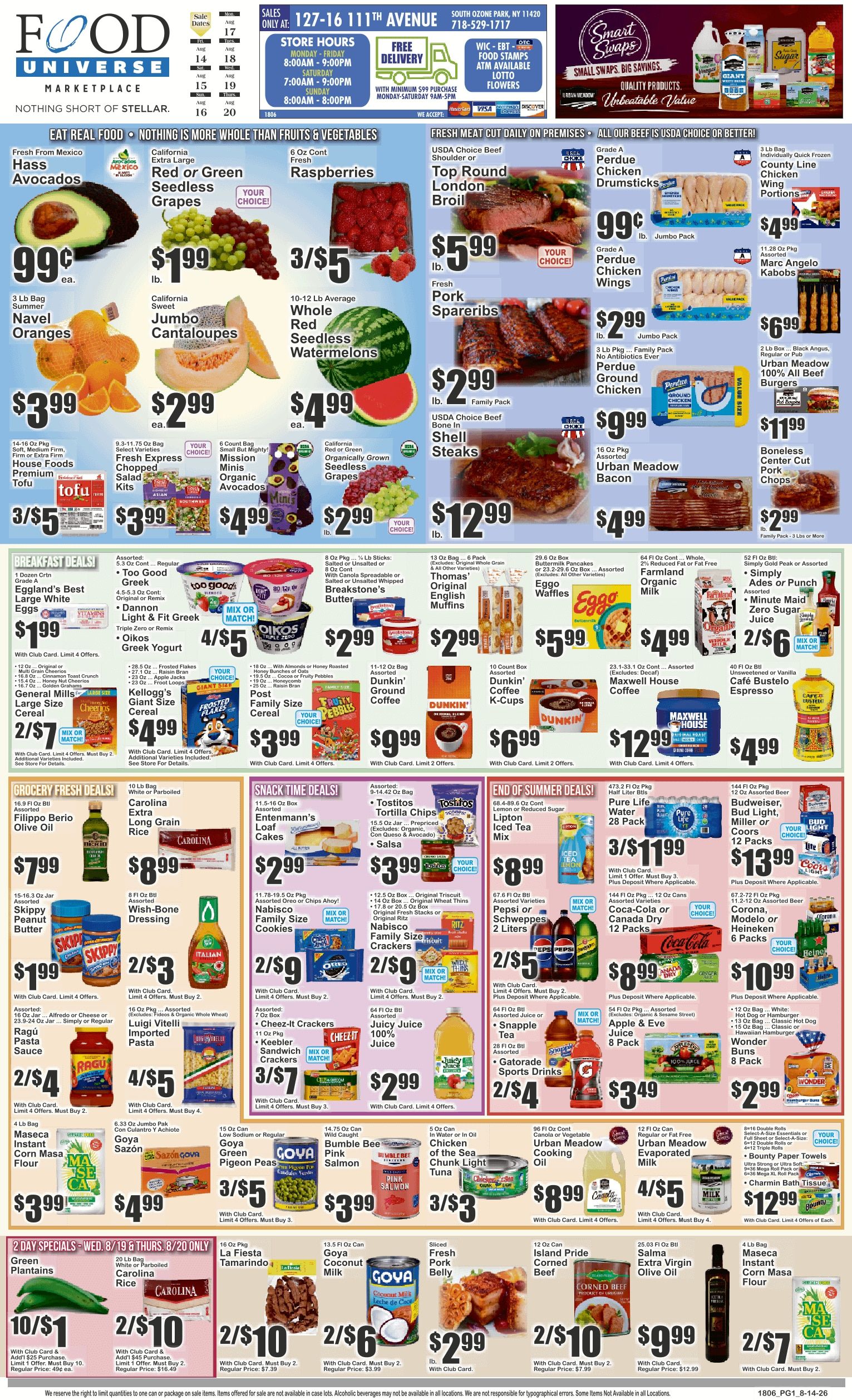 Food Universe (South Ozone Park, NY) Weekly Ad August 14 - 20, 2026