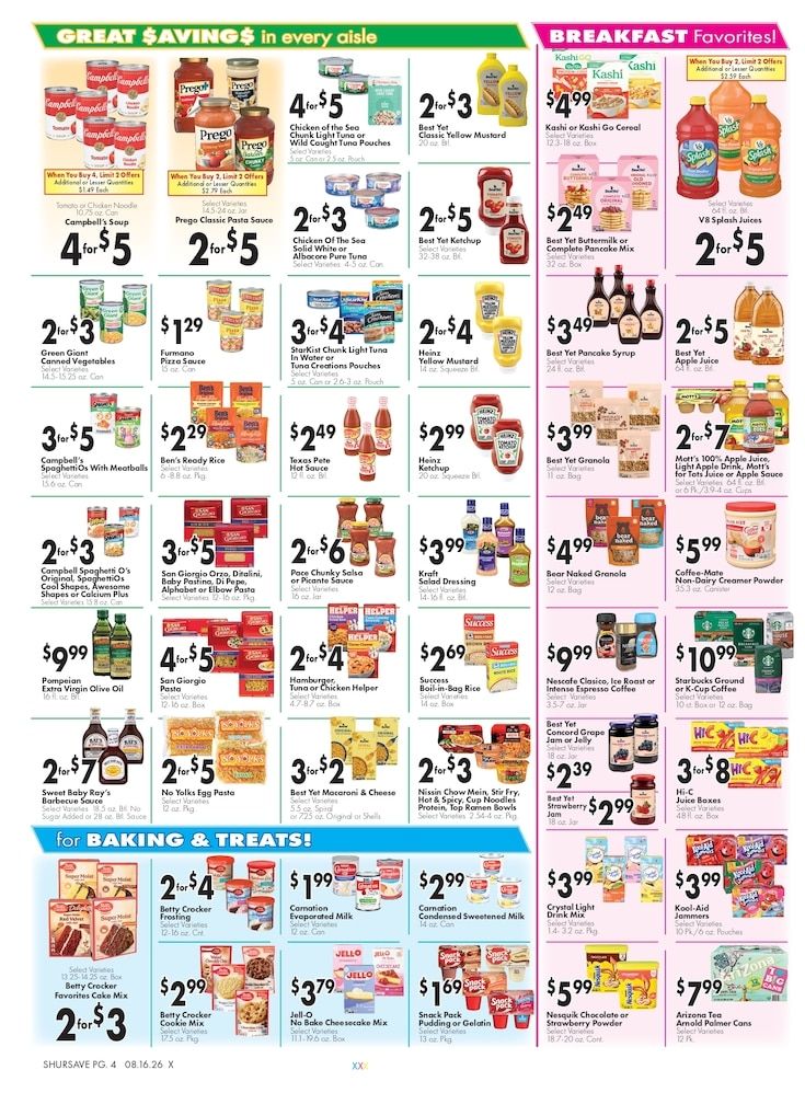 Zazzera's Supermarket ShurSave Weekly Ad August 16 - 22, 2026