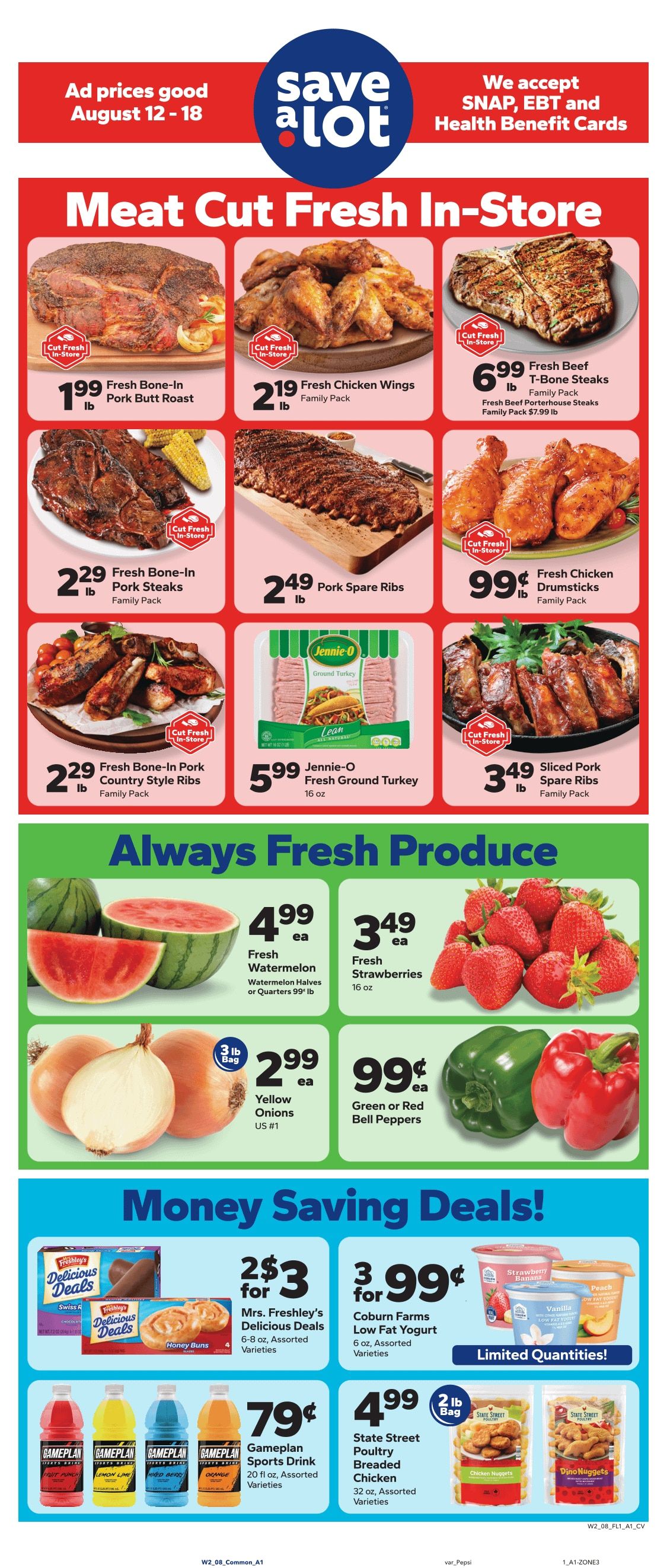 Save a Lot Food Stores (Auburndale and other locations, FL) Weekly Ad August 12 - 18, 2026