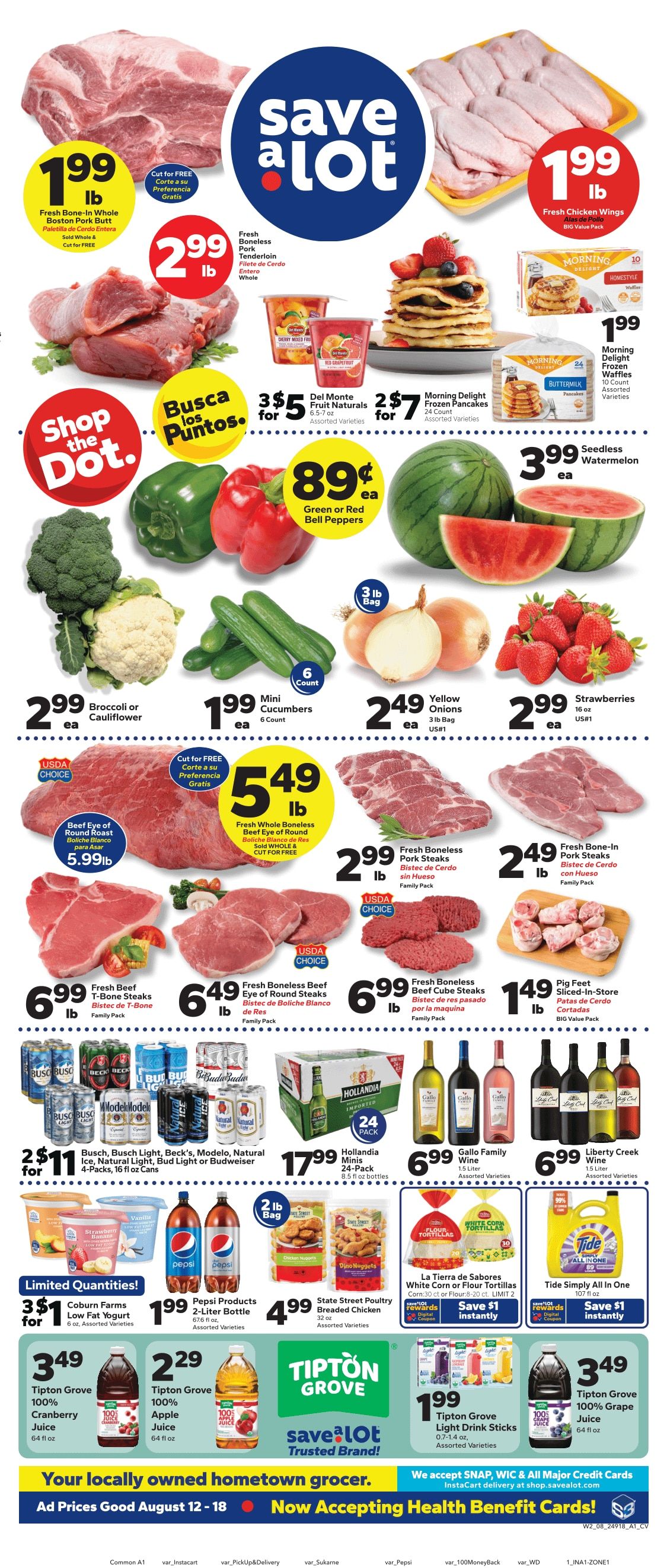 Save a Lot Food Stores (Clewiston, FL) Weekly Ad August 12 - 18, 2026