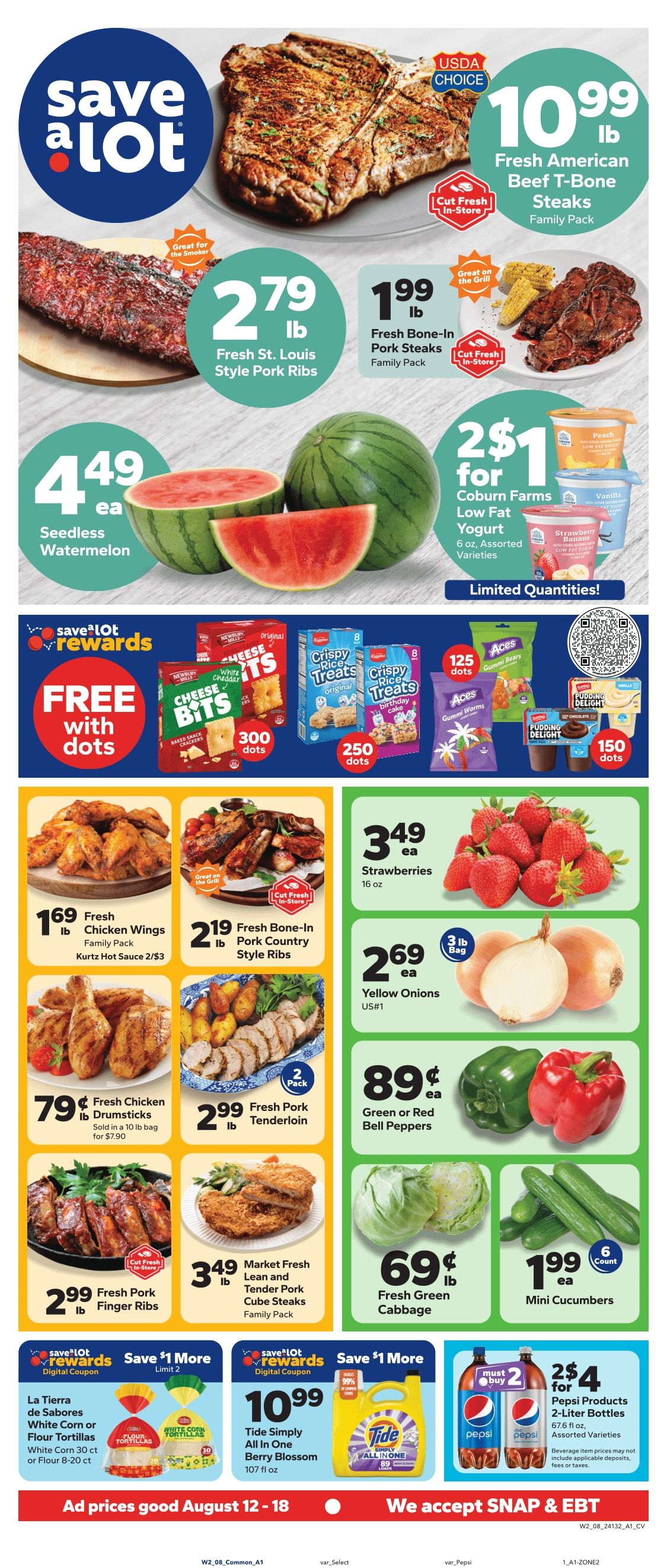 Save a Lot Food Stores (Cross City and other locations, FL) Weekly Ad August 12 - 18, 2026