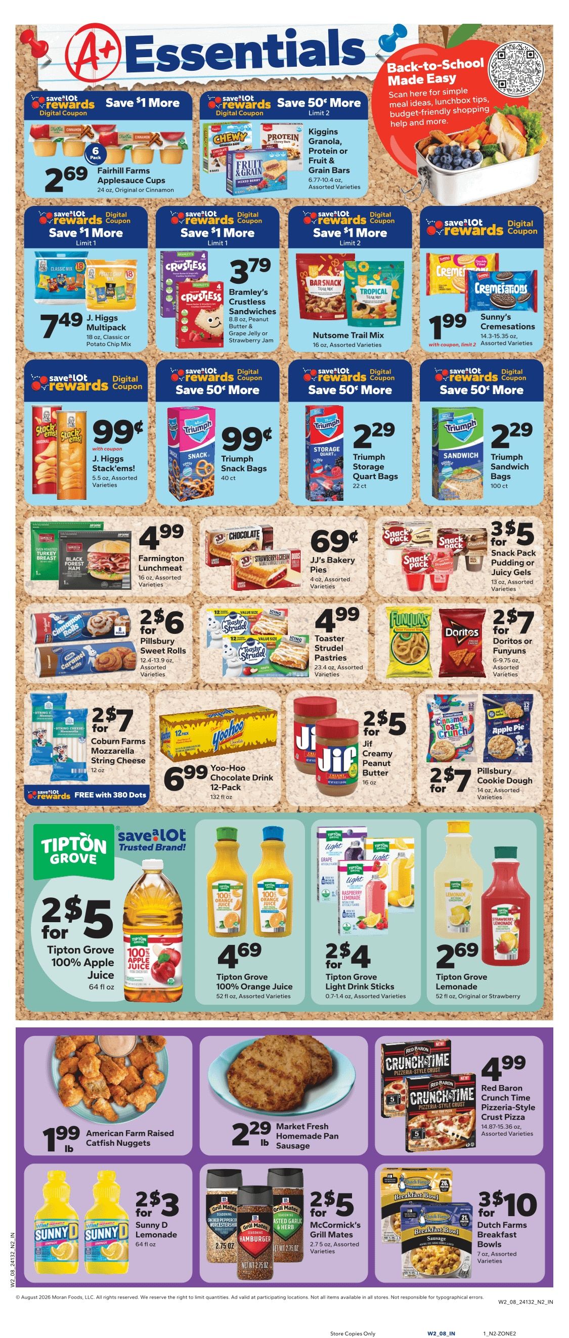 Save a Lot Food Stores (Cross City and other locations, FL) Weekly Ad August 12 - 18, 2026