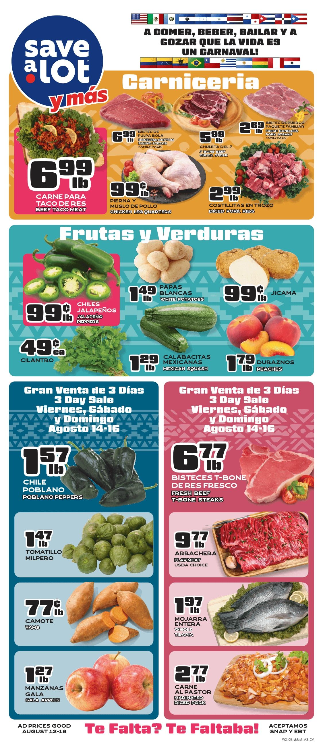 Save a Lot Food Stores (Denver, Longmont and Westminster, CO) Weekly Ad August 12 - 18, 2026