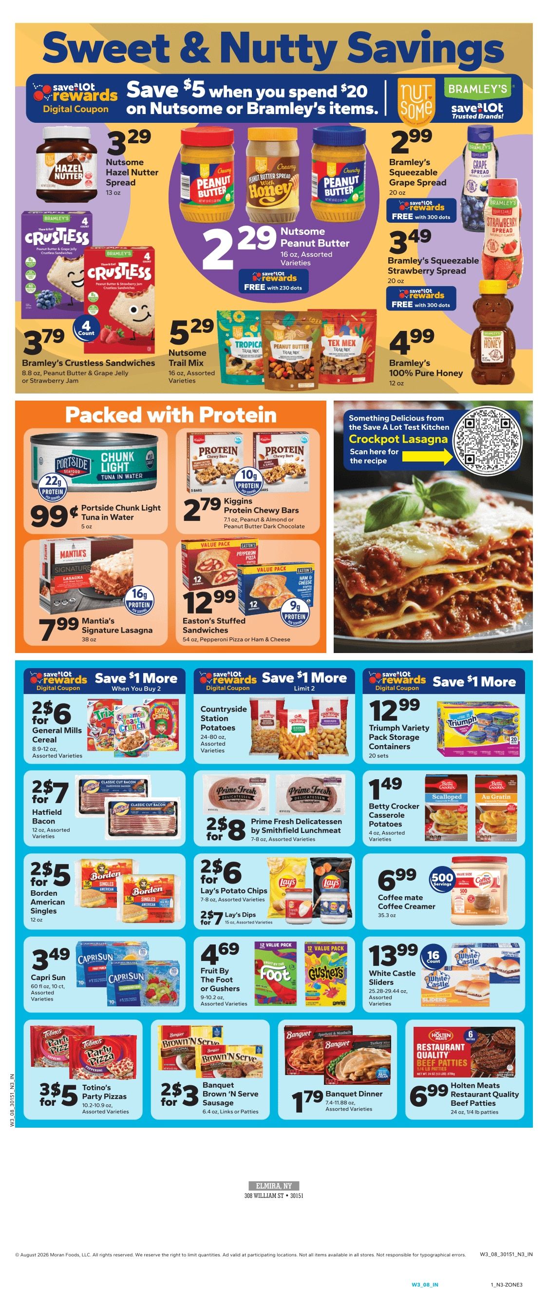 Save a Lot Food Stores (Elmira, NY) Weekly Ad August 16 - 22, 2026