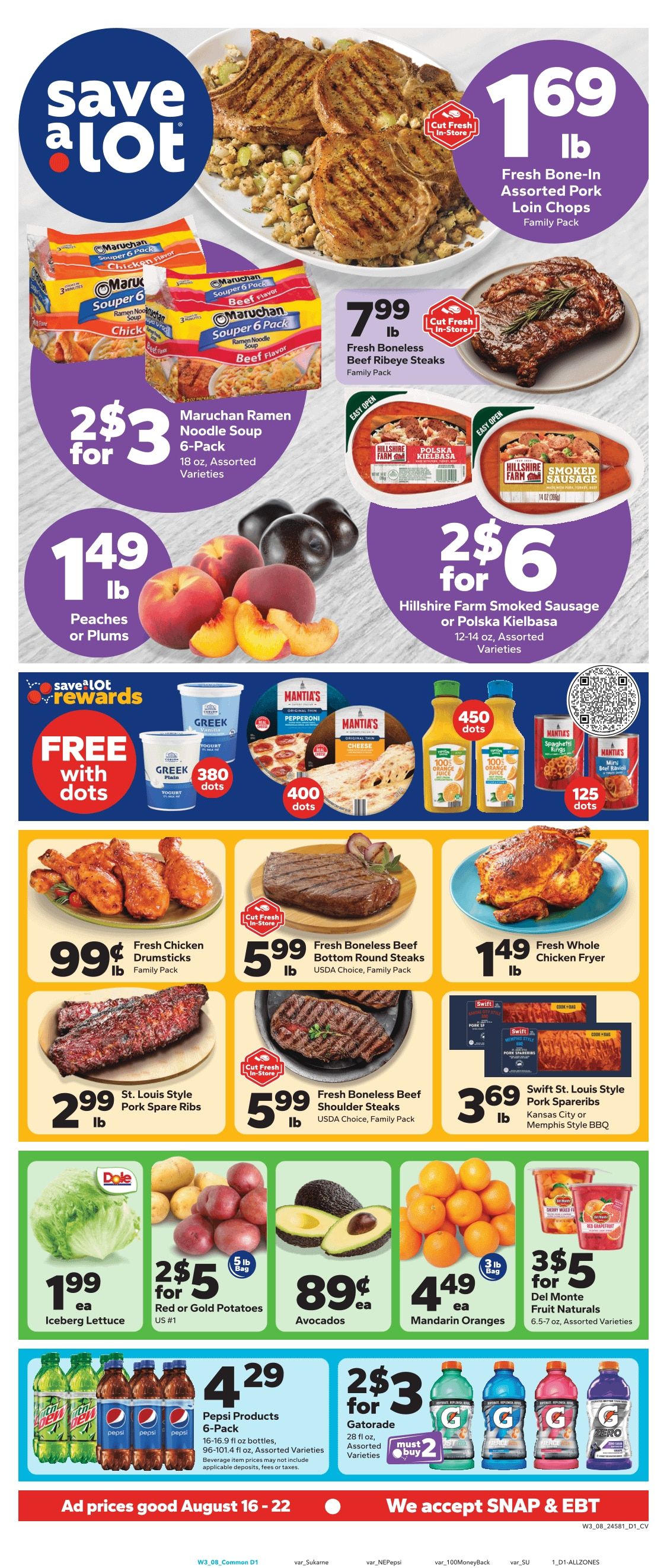 Save a Lot Food Stores (Fort Plain, NY) Weekly Ad August 16 - 22, 2026