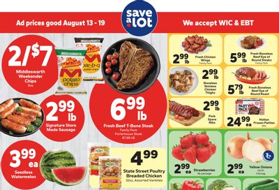 Save a Lot Food Stores (Jersey Shore, Lock Haven and South Williamsport, PA) Weekly Ad August 13 - 19, 2026