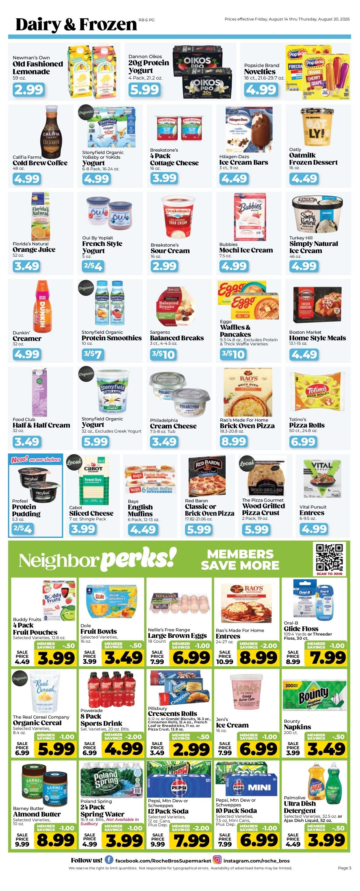 Roche Bros. Weekly Ad August 14 - 20, 2026