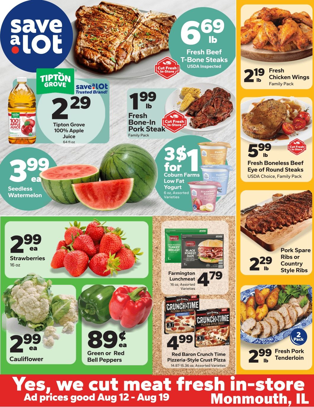 Save a Lot Food Stores (Monmouth, IL) Weekly Ad August 12 - 19, 2026