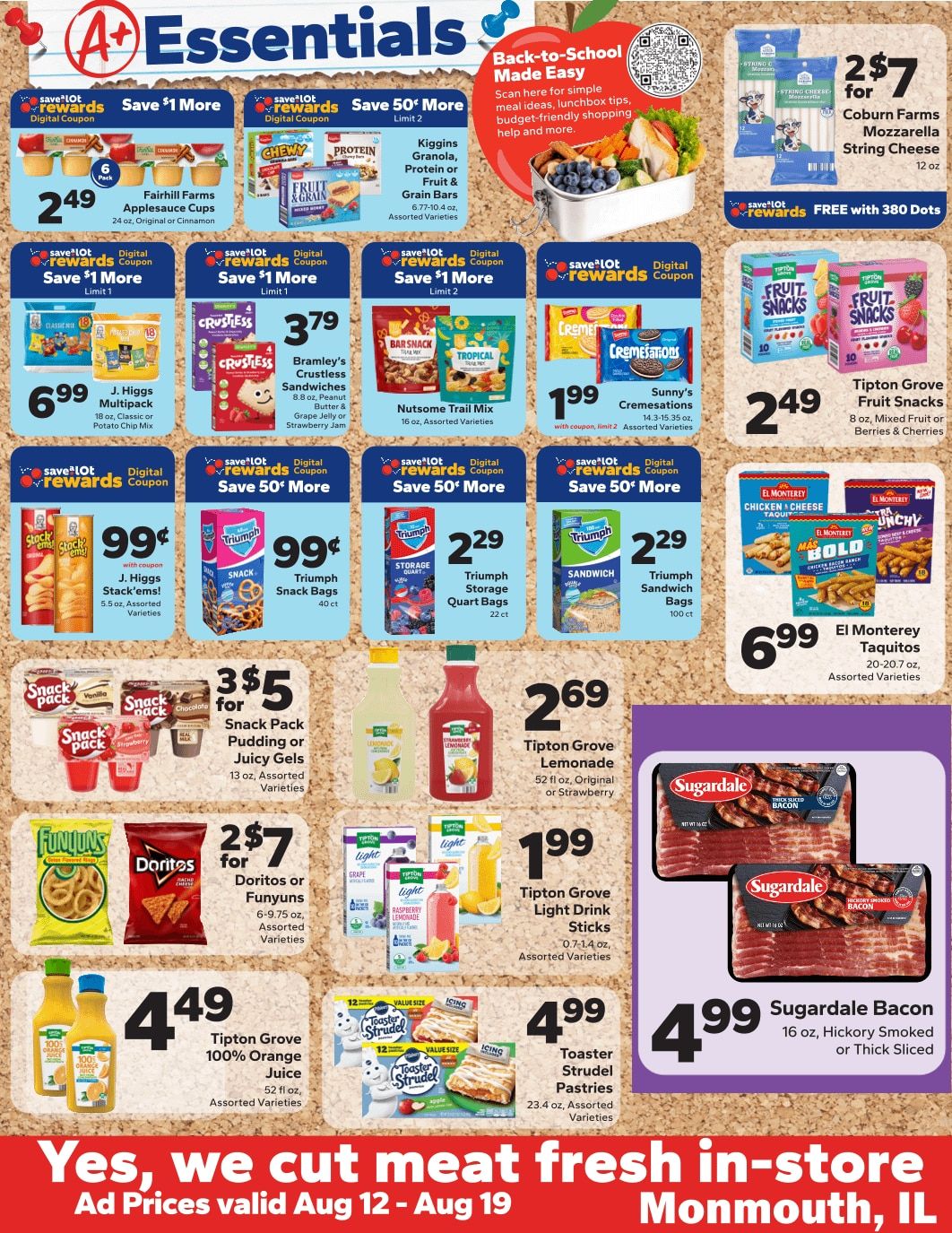 Save a Lot Food Stores (Monmouth, IL) Weekly Ad August 12 - 19, 2026
