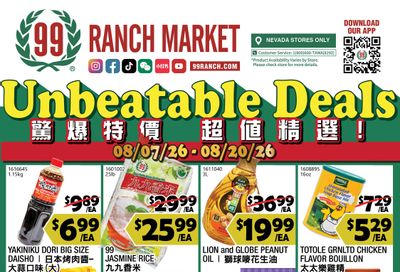 99 Ranch Market (Las Vegas and Las Vegas (Spring Mountain Rd), NV) Weekly Ad August 14 - 20, 2026