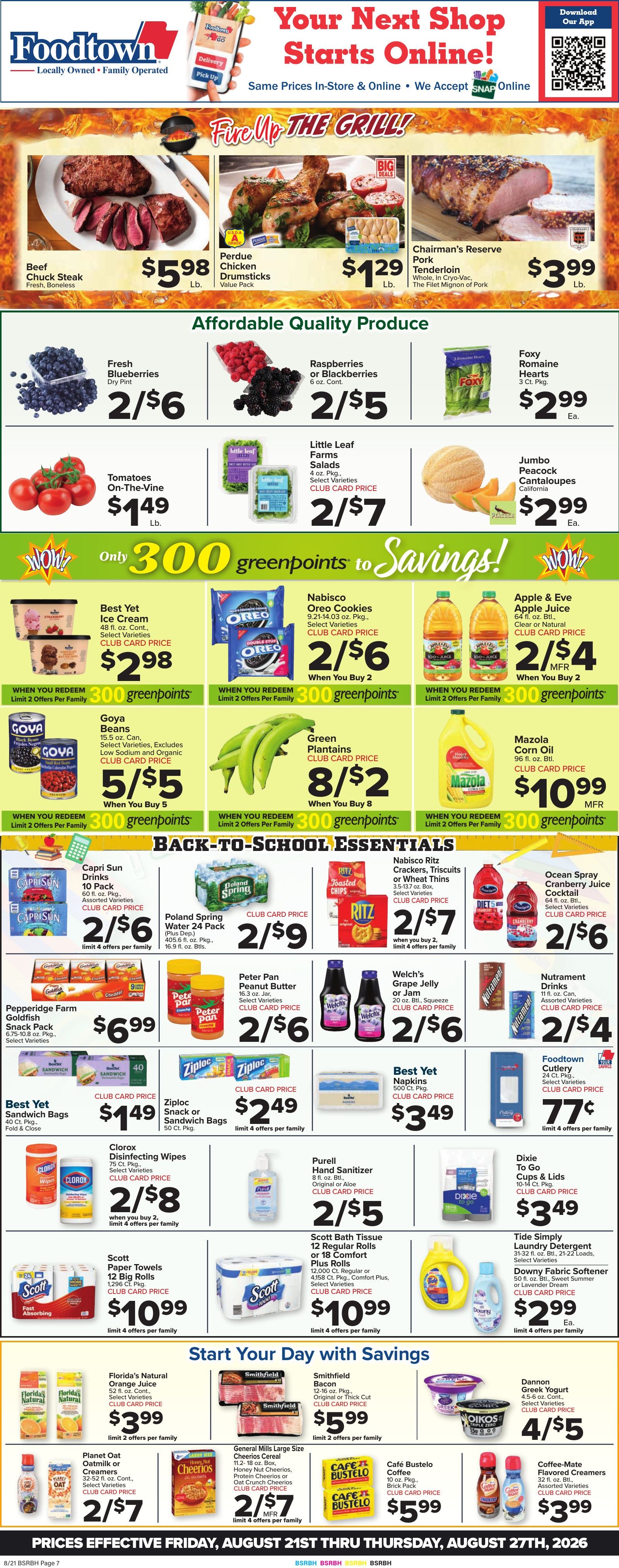 Foodtown Weekly Ad August 21 - 27, 2026
